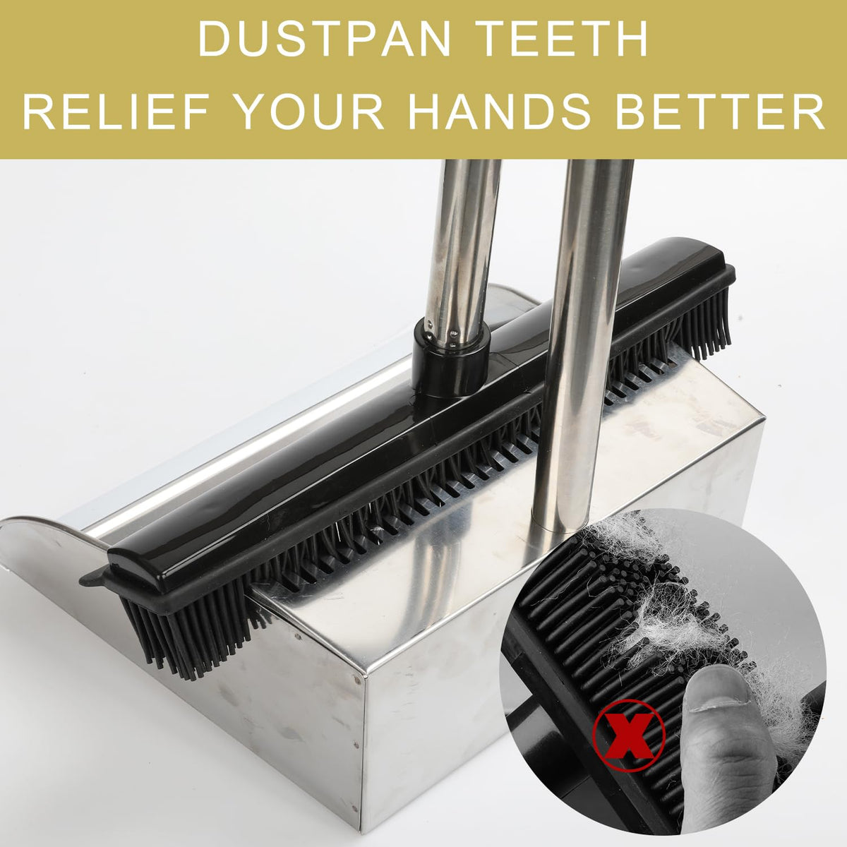 Rubber Broom and Dustpan Set