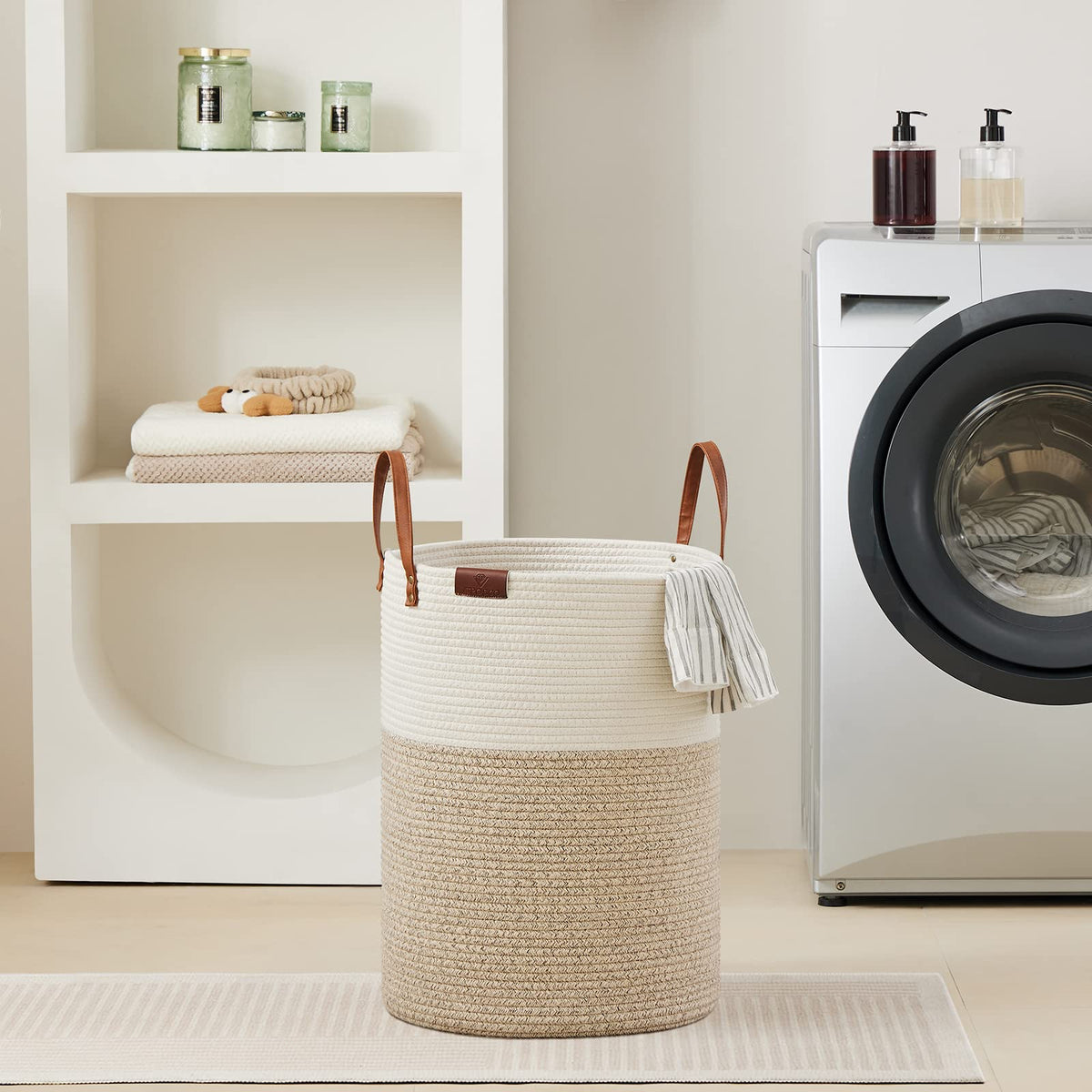 53L Tall Woven Rope Laundry Hamper (1792.1432 Fl Oz) - ModHome Supplies