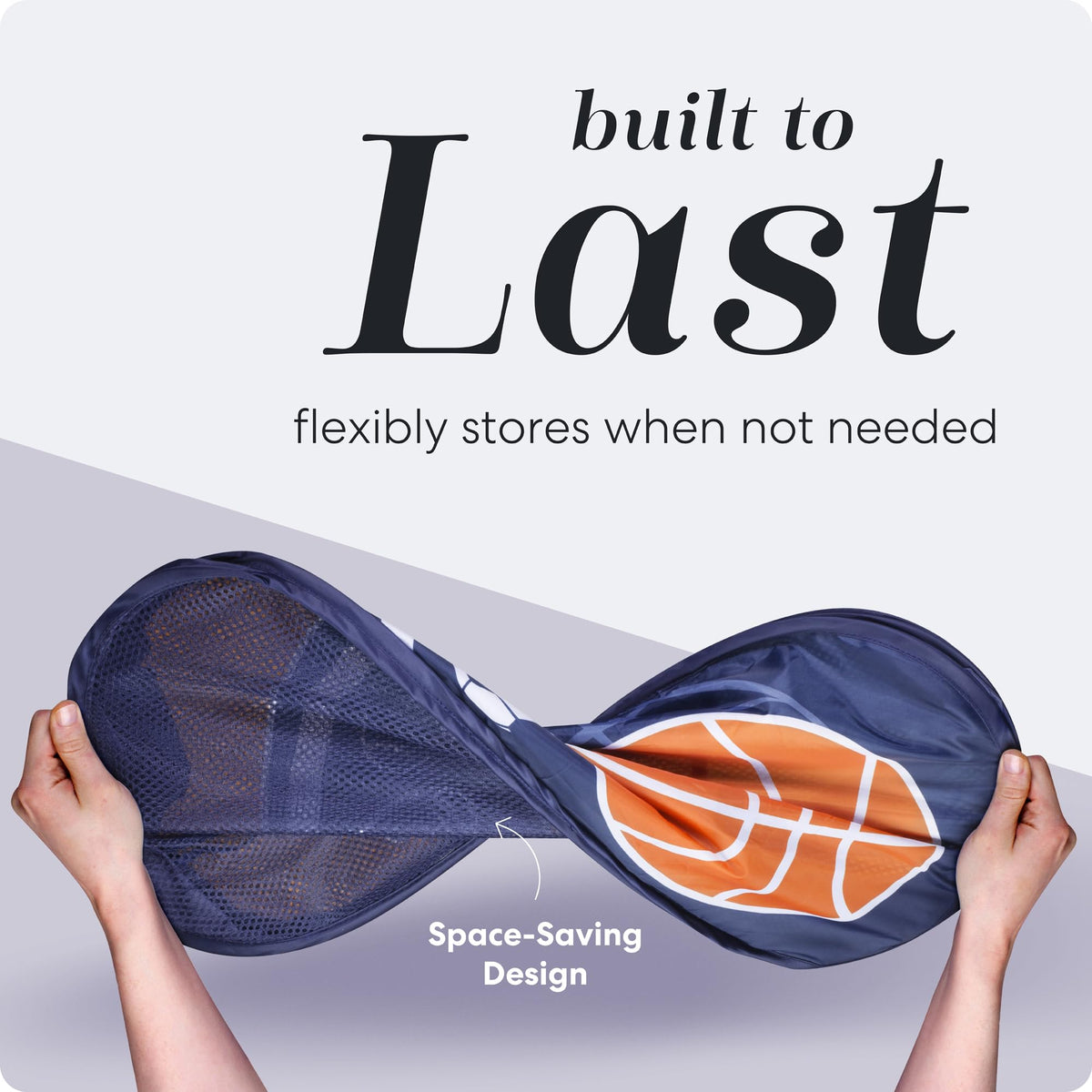 Collapsible Mesh Pop Up Laundry Hamper with Side Pocket