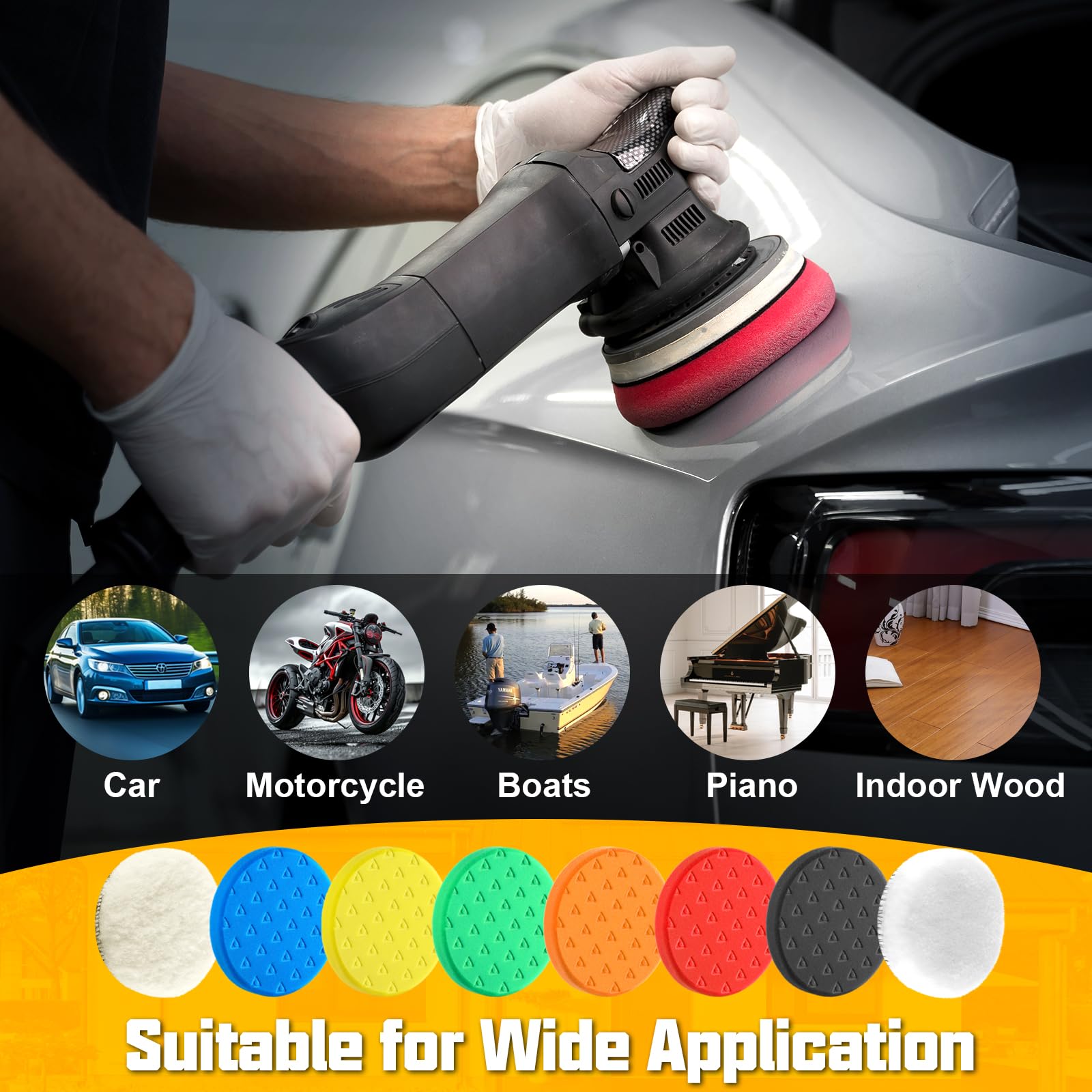 8 Pcs Buffing Polishing Pads (8 Count)