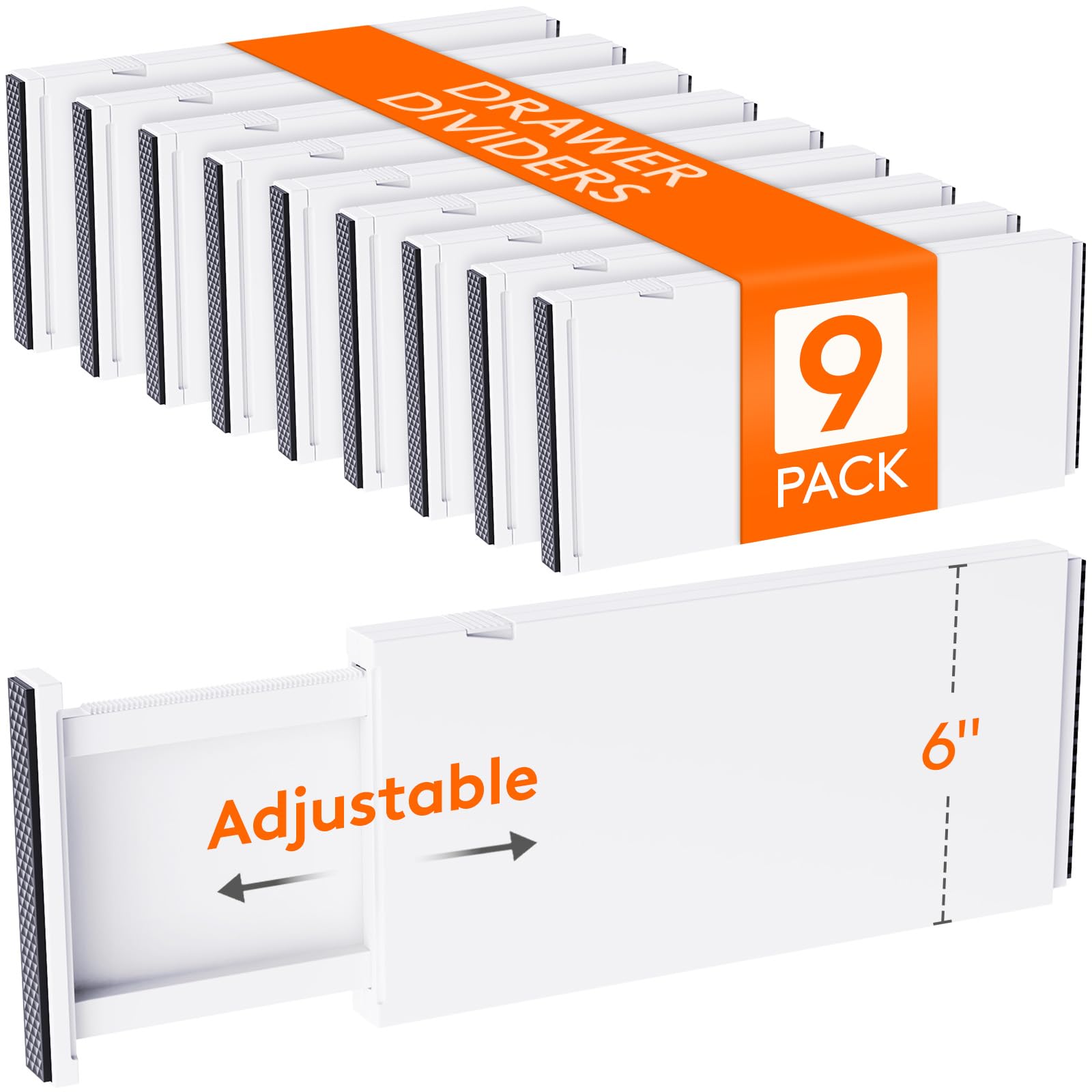 6" Tall Upgrade Drawer Dividers (9 Count)