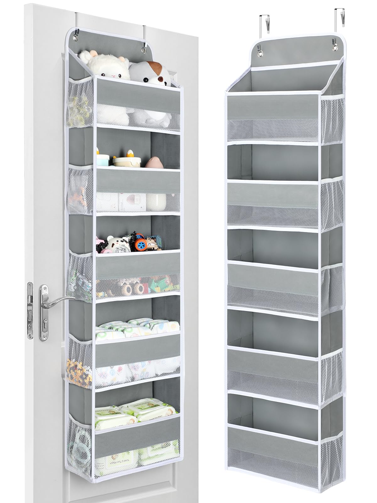 1 Pc Over the Door Organizer with 5 Bins 10 Side Pockets