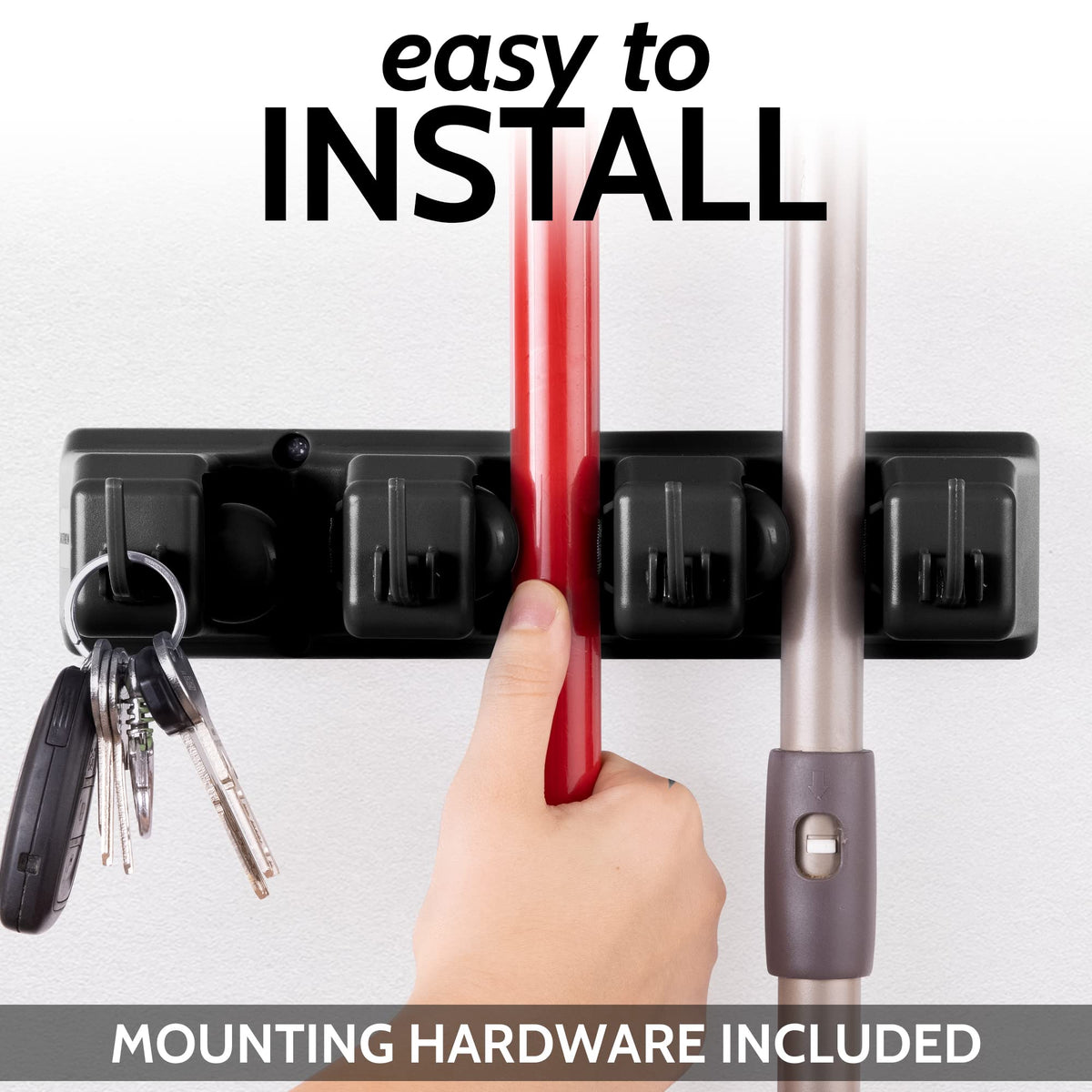 Mop and Broom Organizer Wall Mount