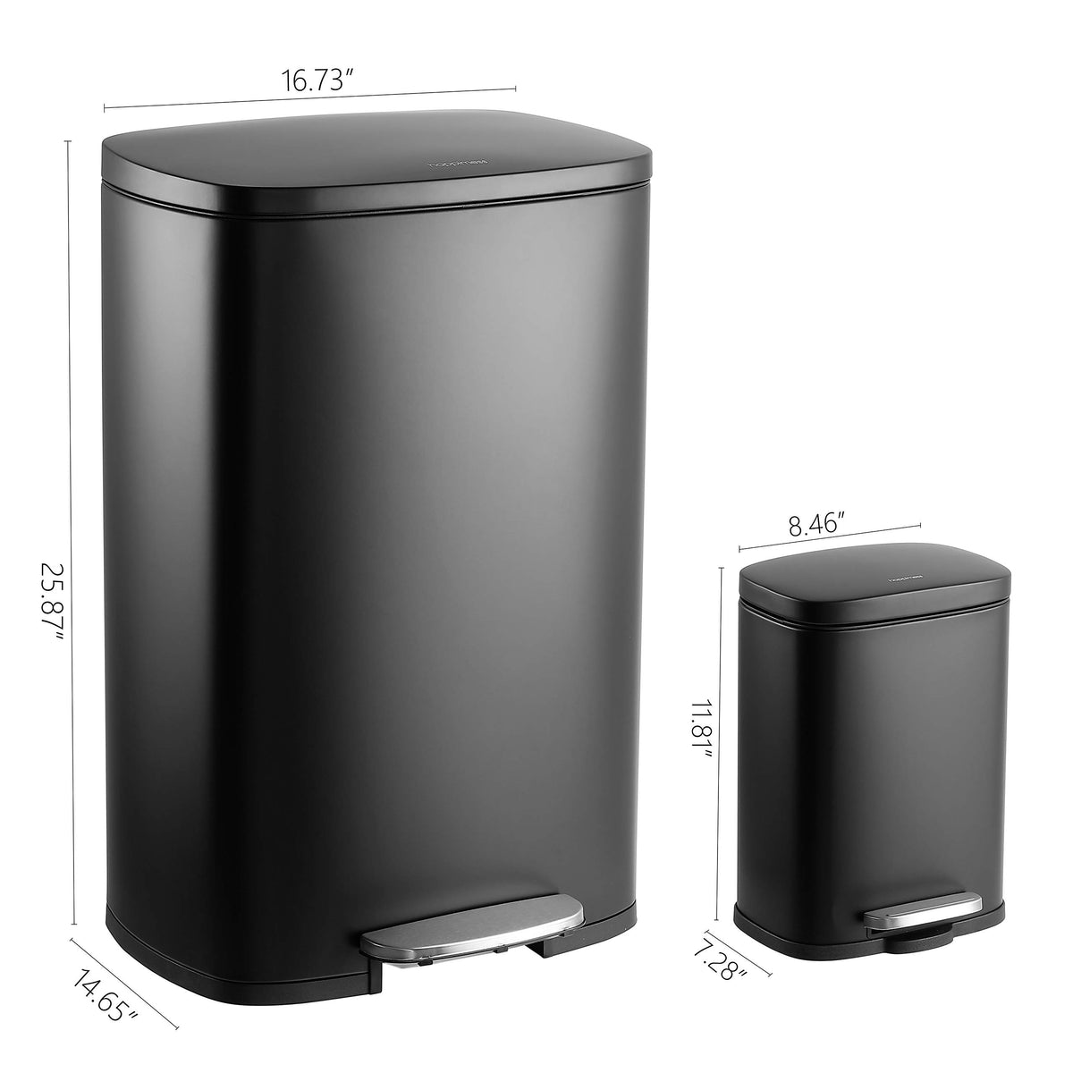 Connor 2 Piece Stainless Steel Trash Can