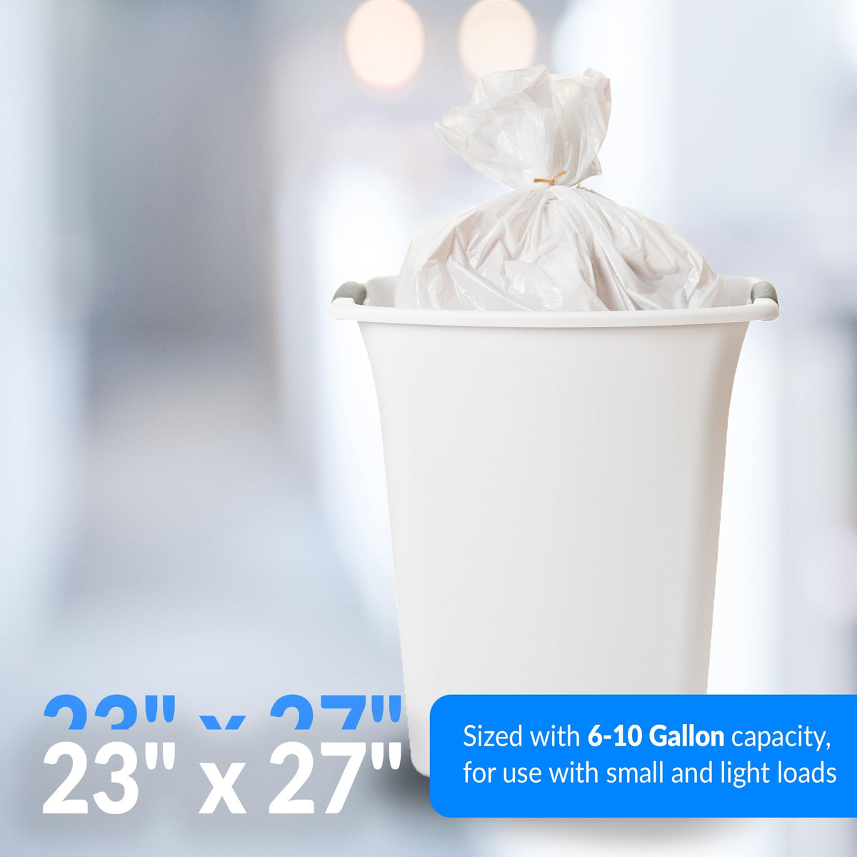 6 10 Gallon Trash Bags (1000 Count)
