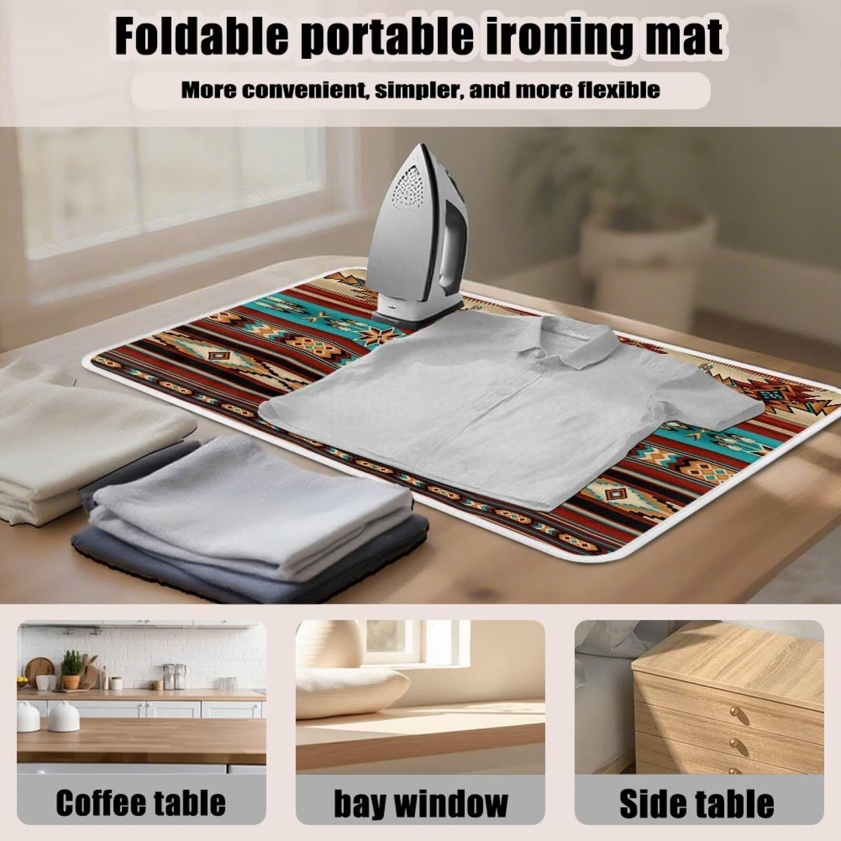 Aztec Ironing Mat Ironing Board Pad Heat Resistant