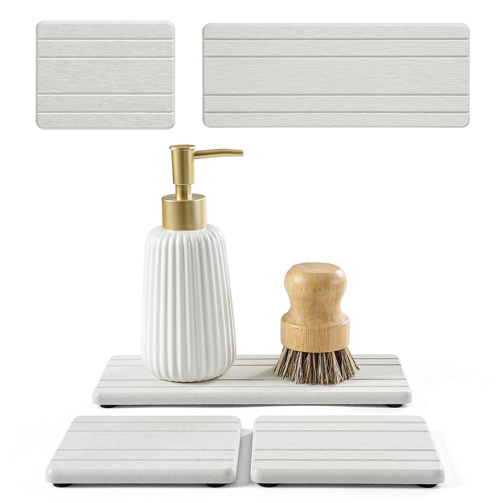 3 Pack Diatomite Stone Sink Tray (3 Count)