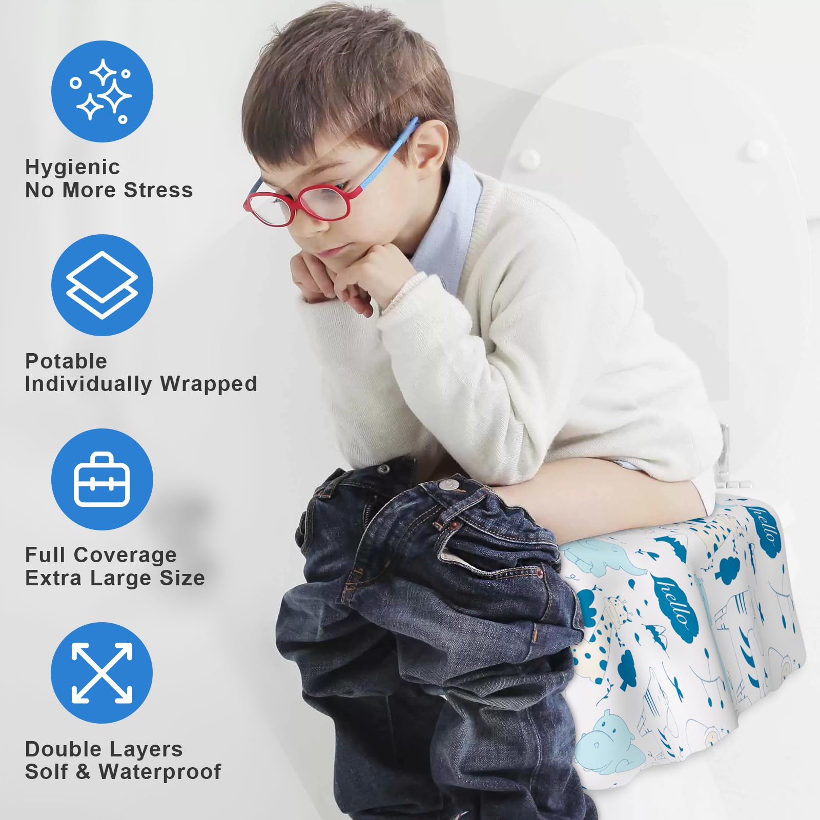 20 Pack Disposable Toilet Seat Covers for Travel (20 Count)