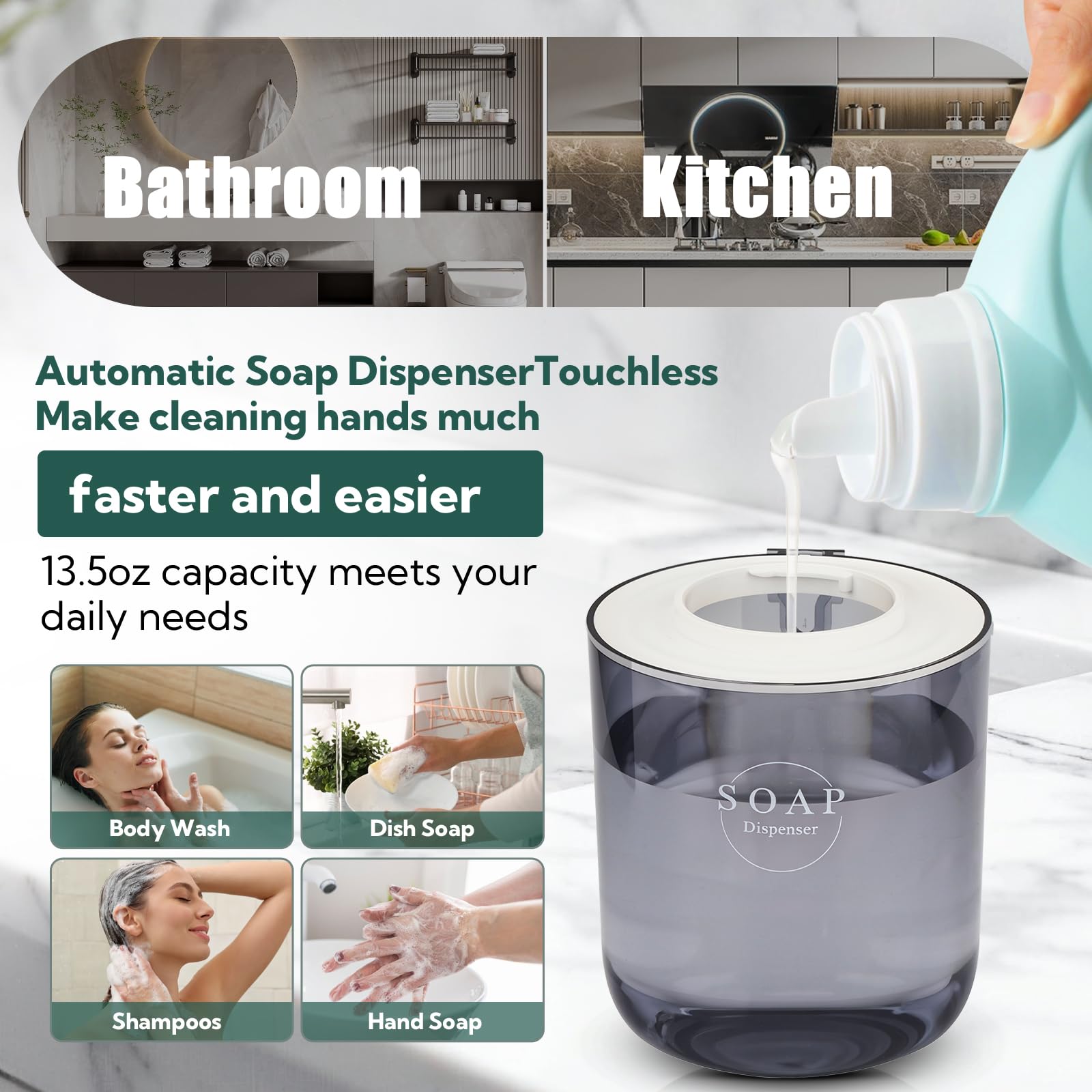 2 Pack Automatic Soap Dispenser (2 Count)