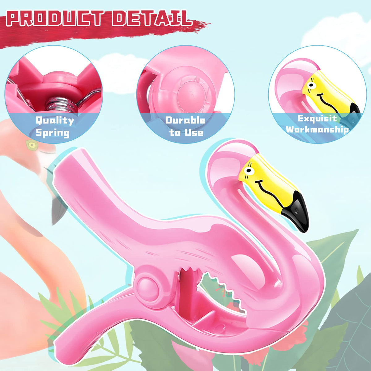 4 Pcs Beach Towel Clips (4 Count)