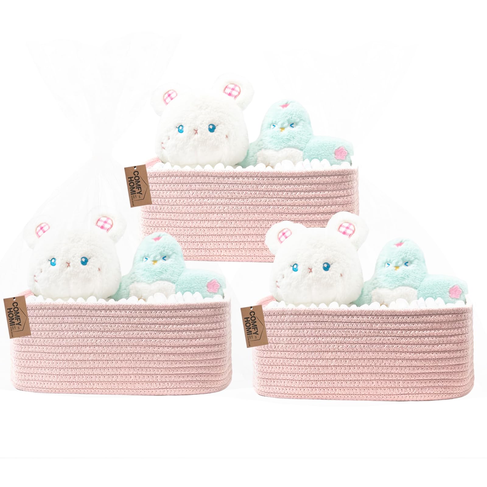 13" x 8.5" x 5.1" Storage Baskets for Organizing (3 Count)