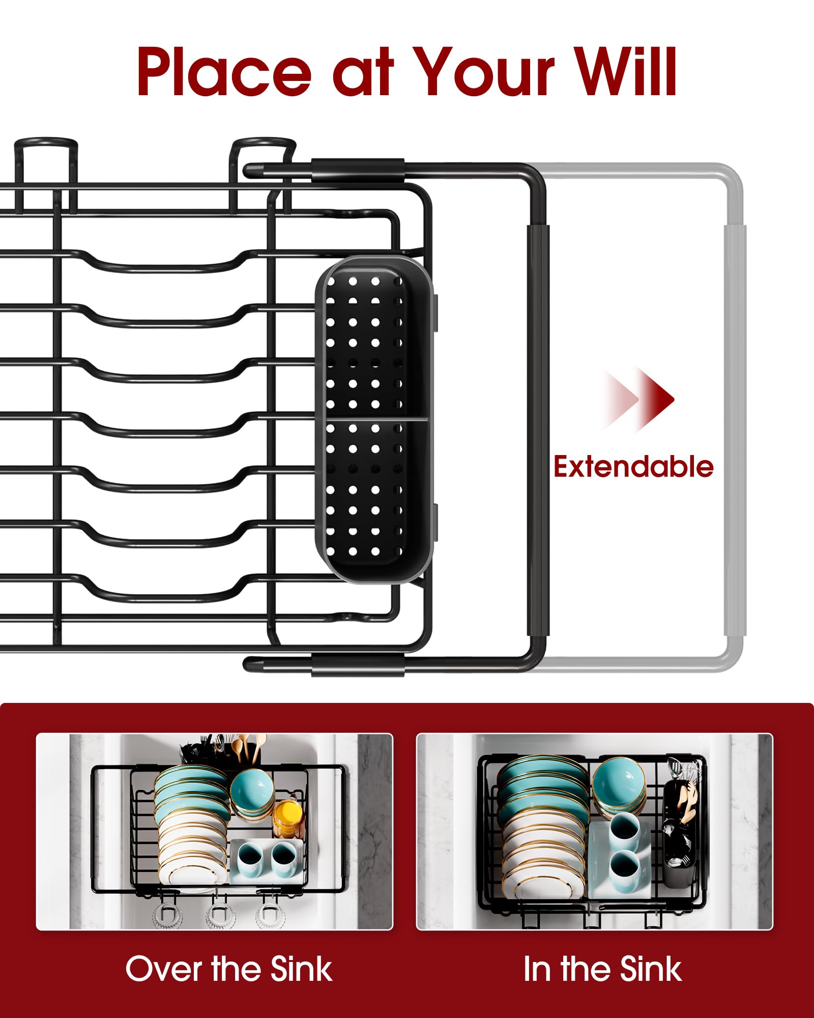 Dish Drying Rack in Sink