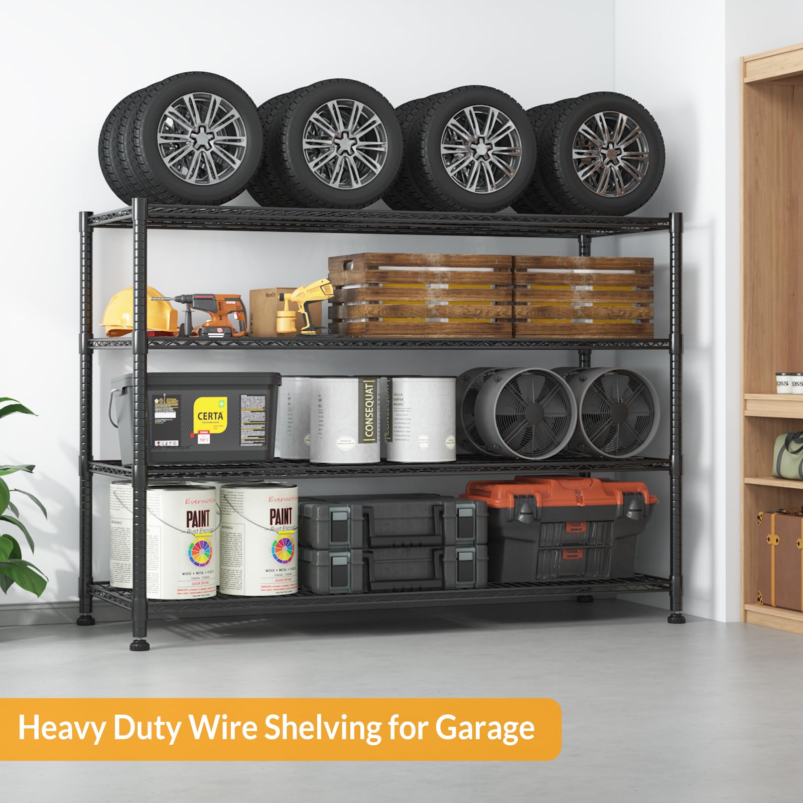 Storage Shelves with Wheels