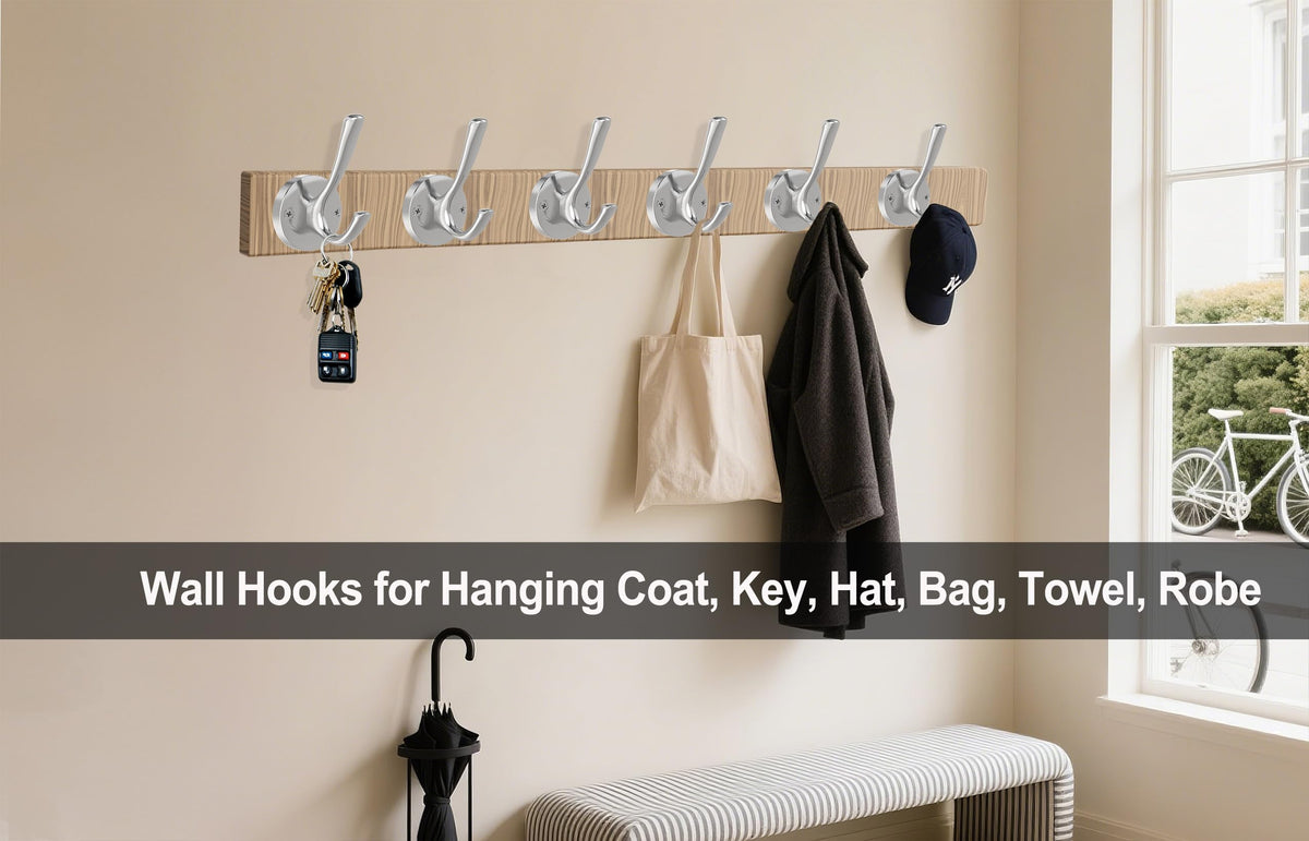 Brushed Nickel Wall Hooks Towel Hooks
