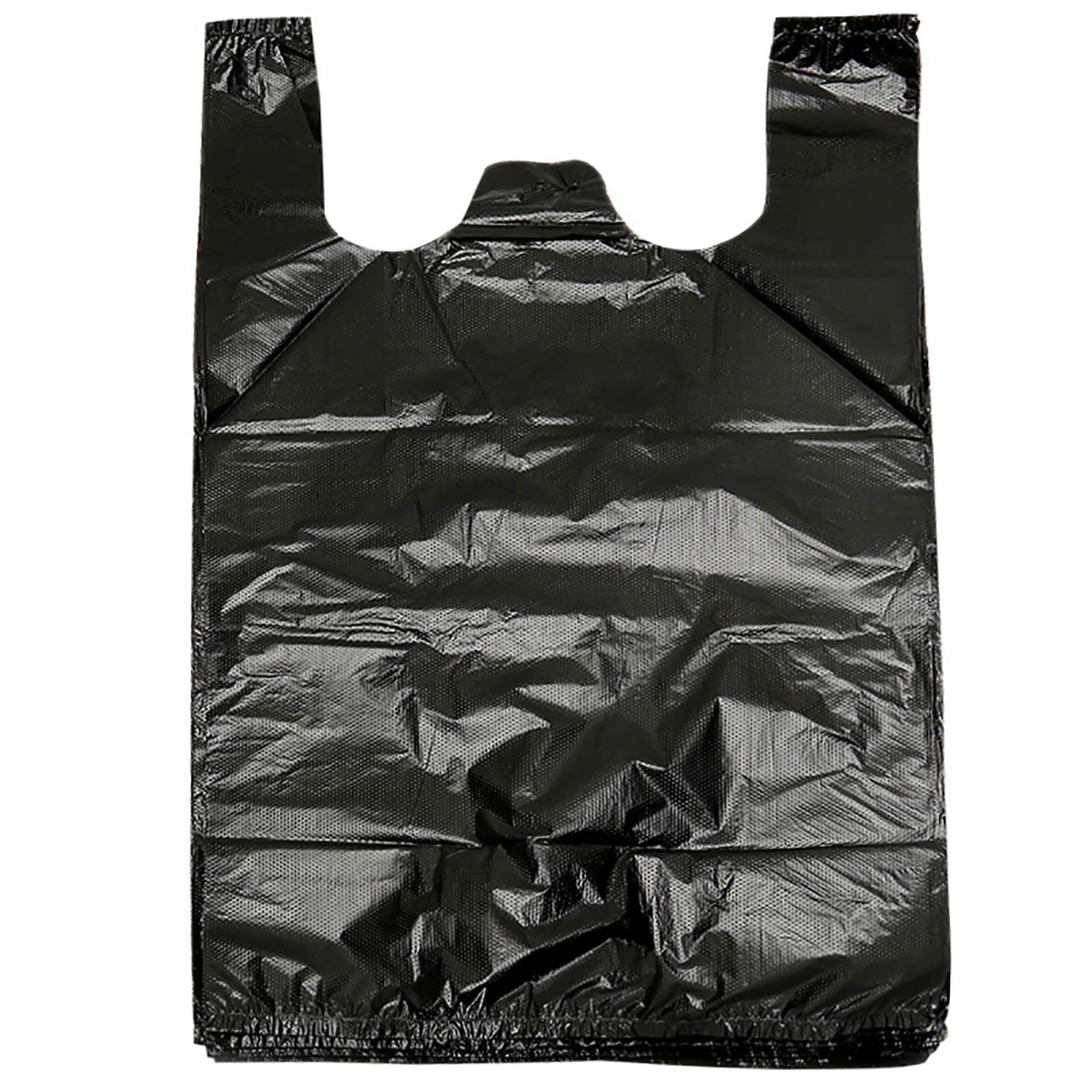 100 pcs Black Trash Bags with Handles (100 Count)
