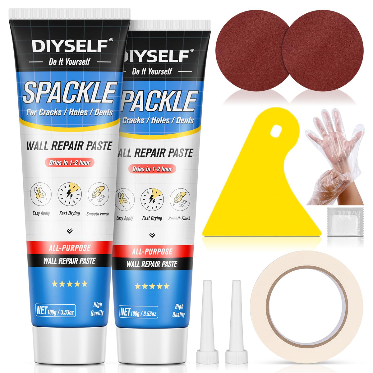 9 Piece Spackle Wall Repair Kit