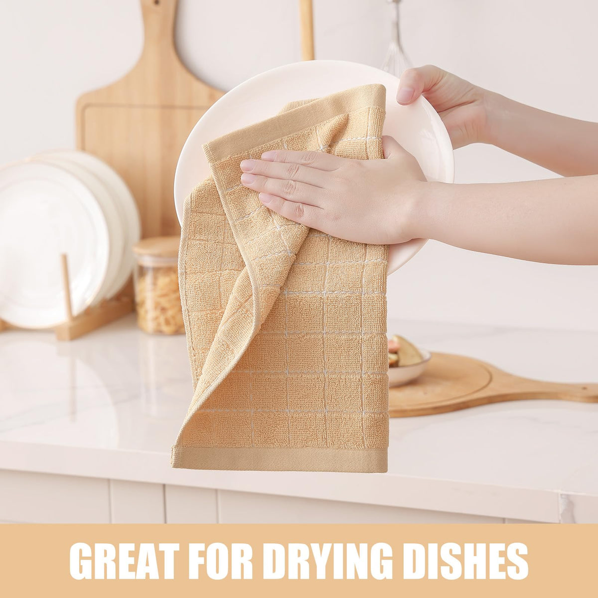 100% Cotton Terry Kitchen Dish Cloths (8 Count)