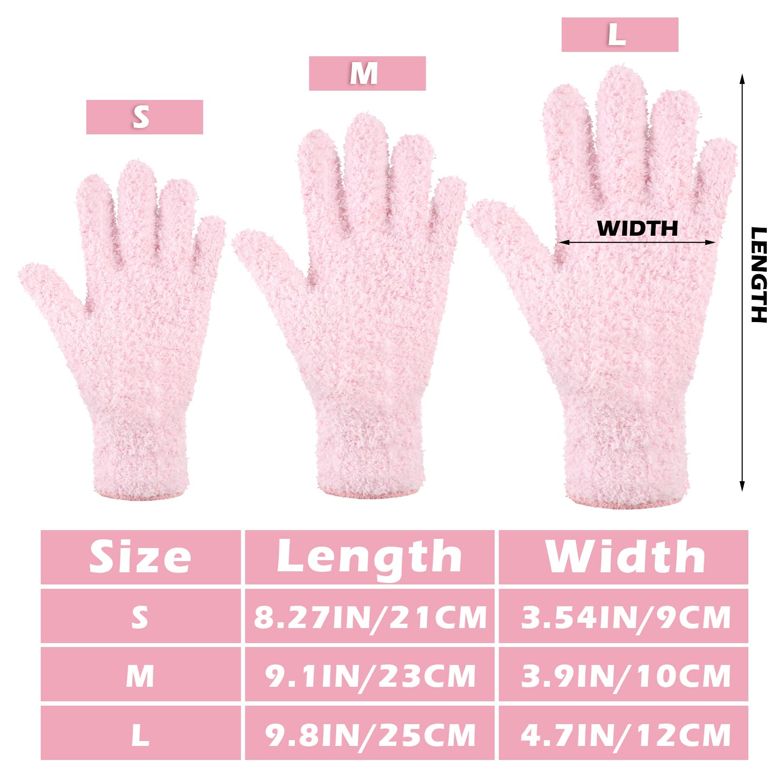 3 Pairs Microfiber Dusting Gloves for Plants Leaf