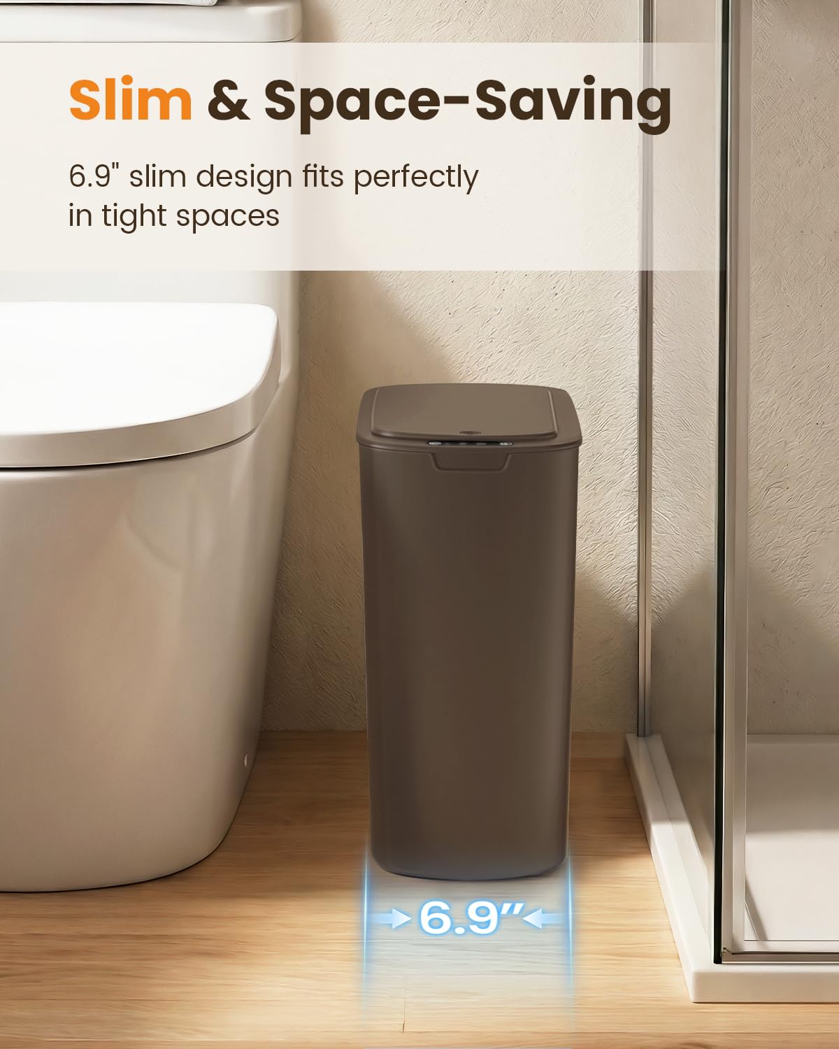 5 Gallon Automatic Bathroom Trash Can with Lid