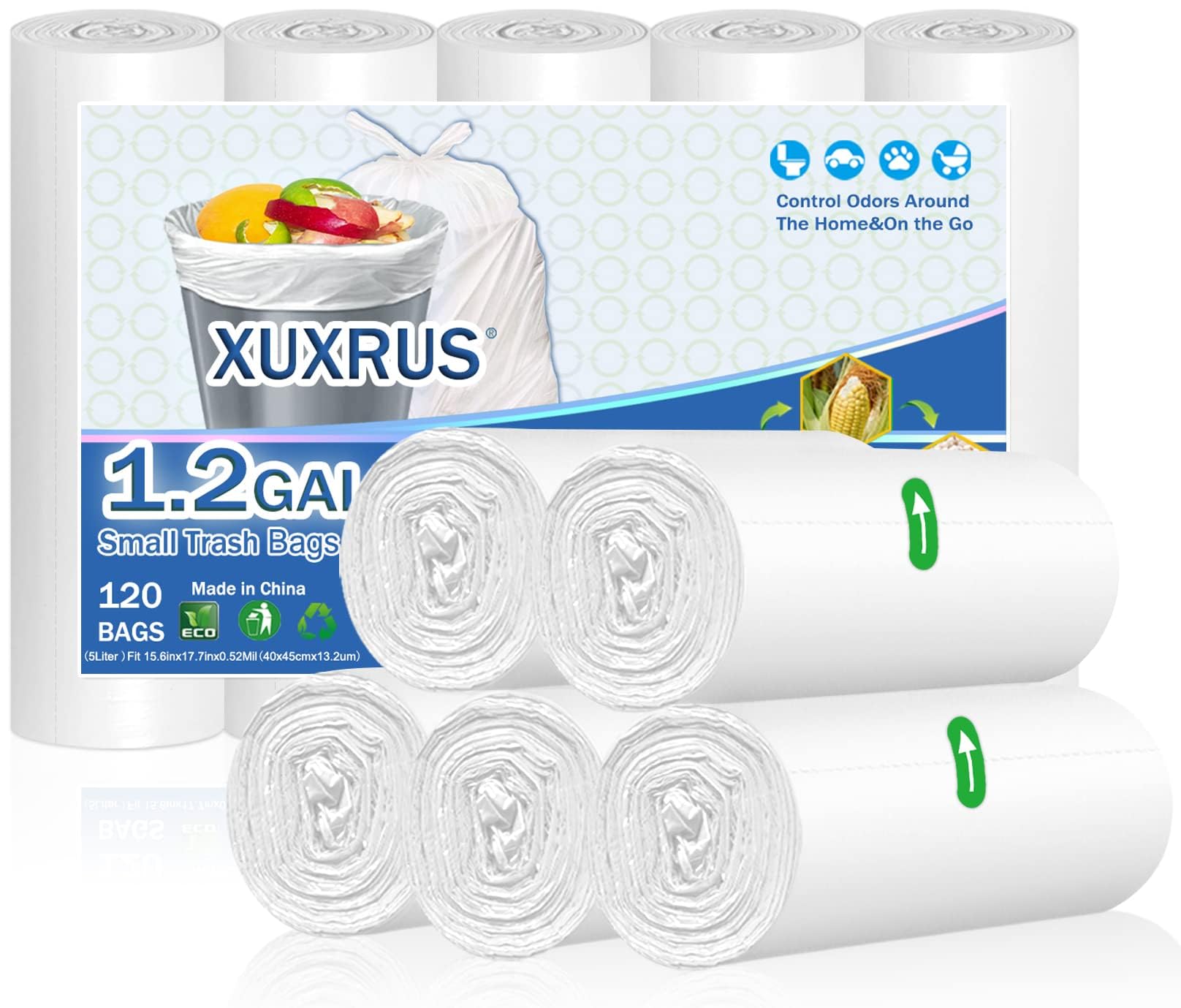 Bathroom Small Trash Bags 5 Liter (120 Count)