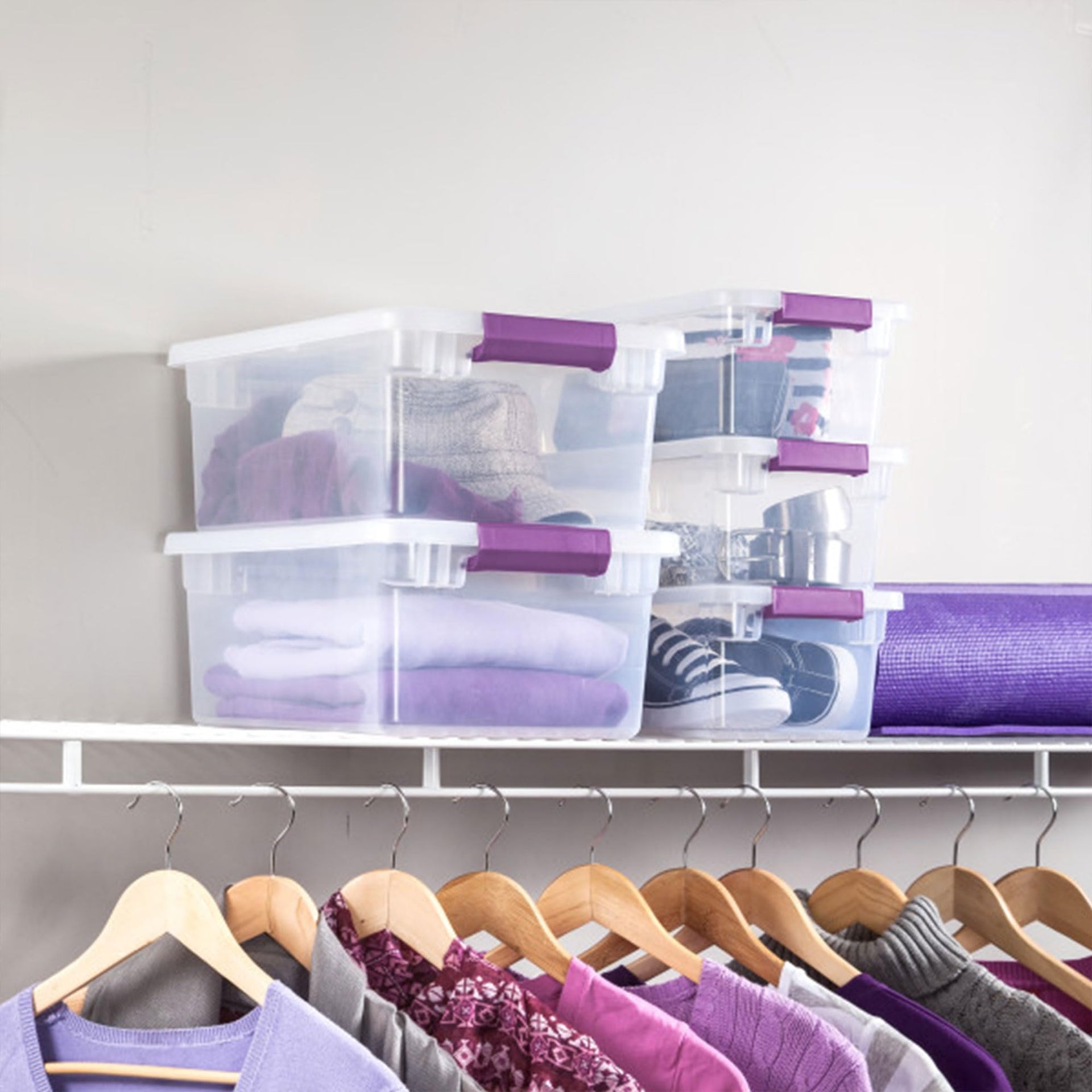 6 Qt ClearView Latch Storage Box Stackable Bin with Latching Lid