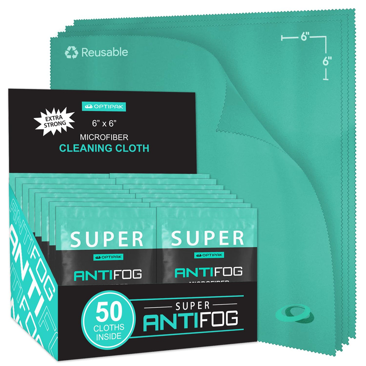 Anti Fog Microfiber Cleaning Cloth for Glasses (50 Count)