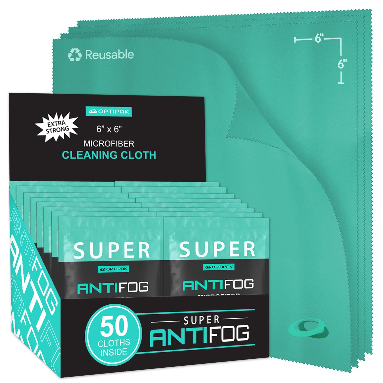 Anti Fog Microfiber Cleaning Cloth for Glasses (50 Count)