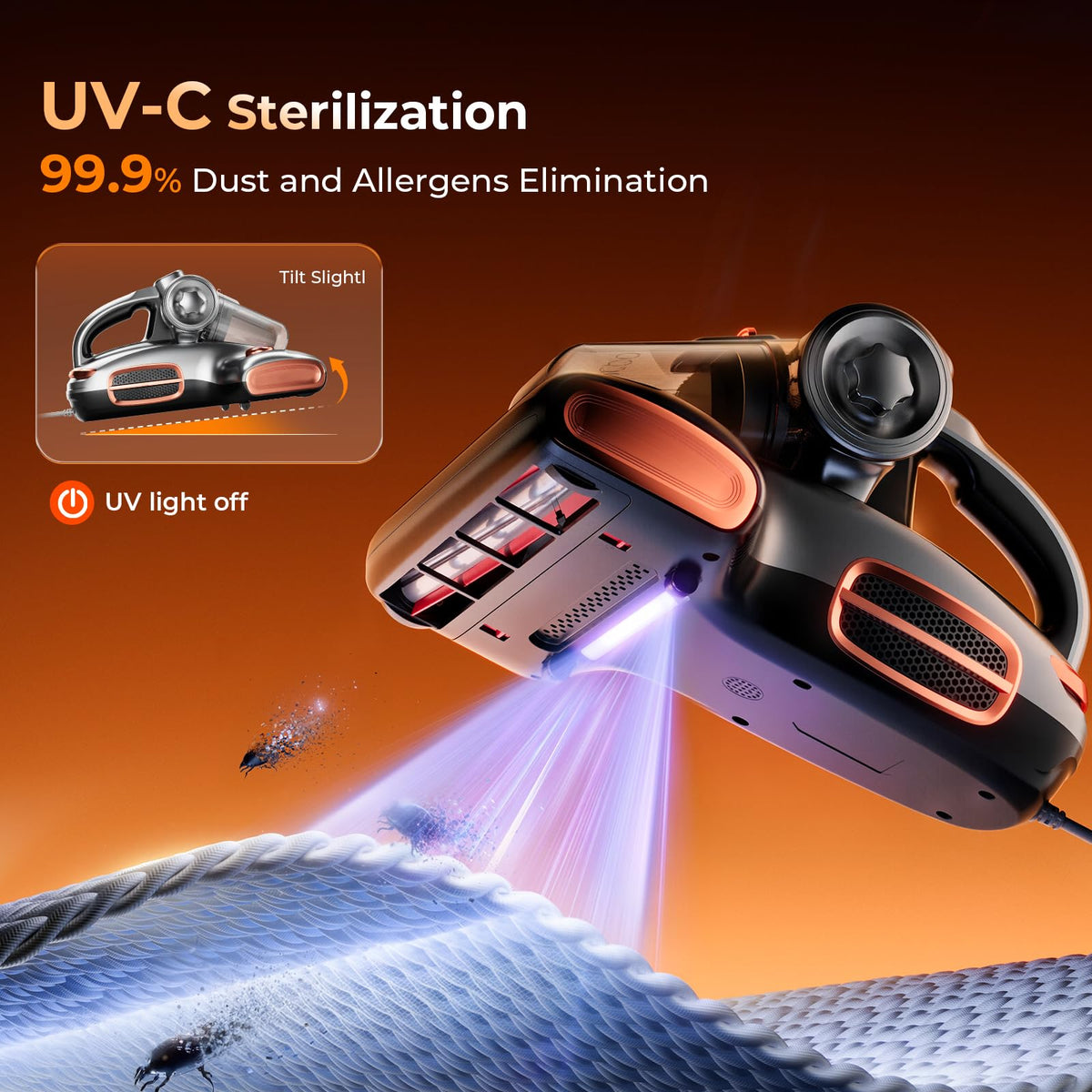 T600 Bed Mattress Vacuum Cleaner with UV