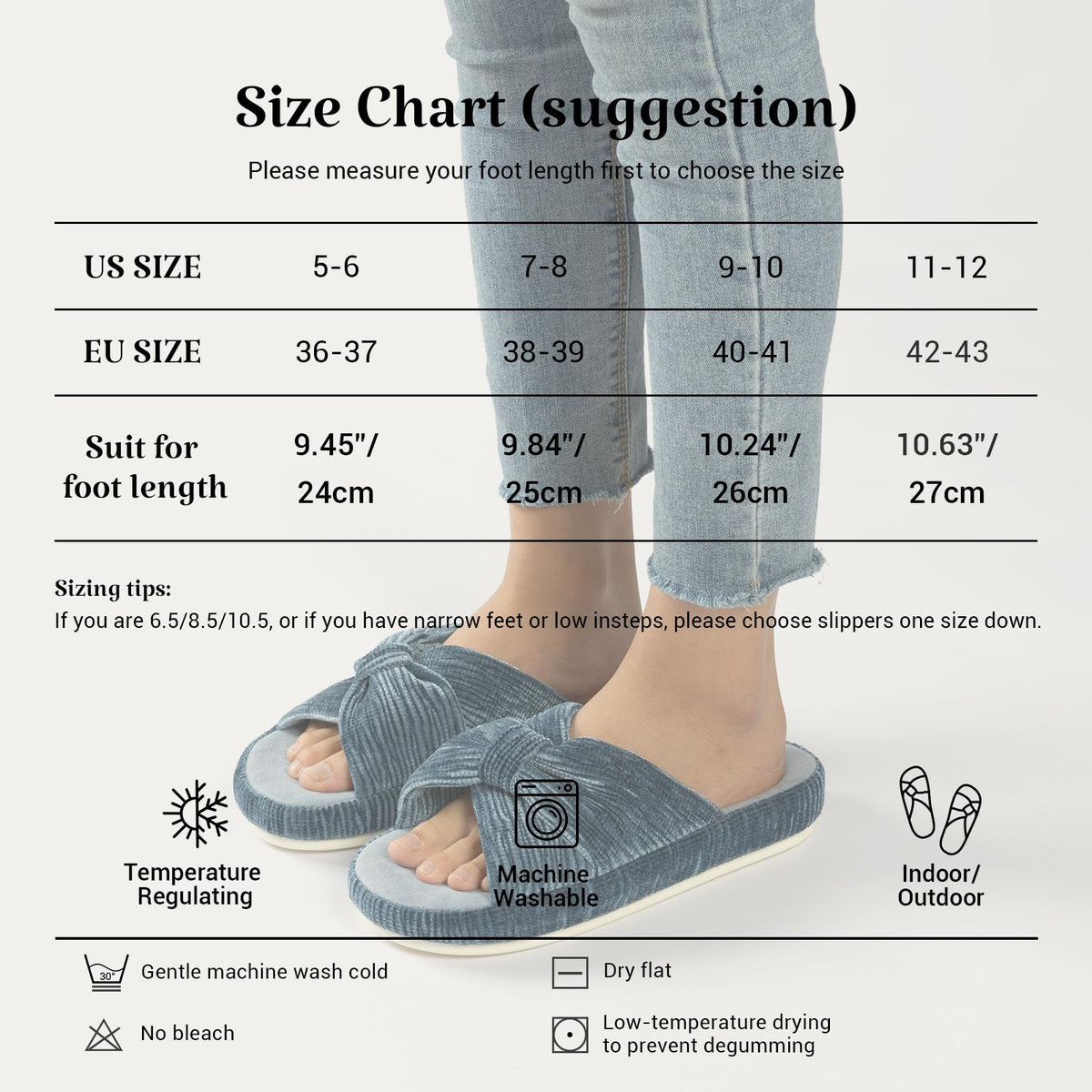 Slippers for Women Memory Foam House Bedroom Bow Crossbands Pearlescent Slipper Shoes Comfy Trendy Gift Slippers Blue Size 5 6 5.5