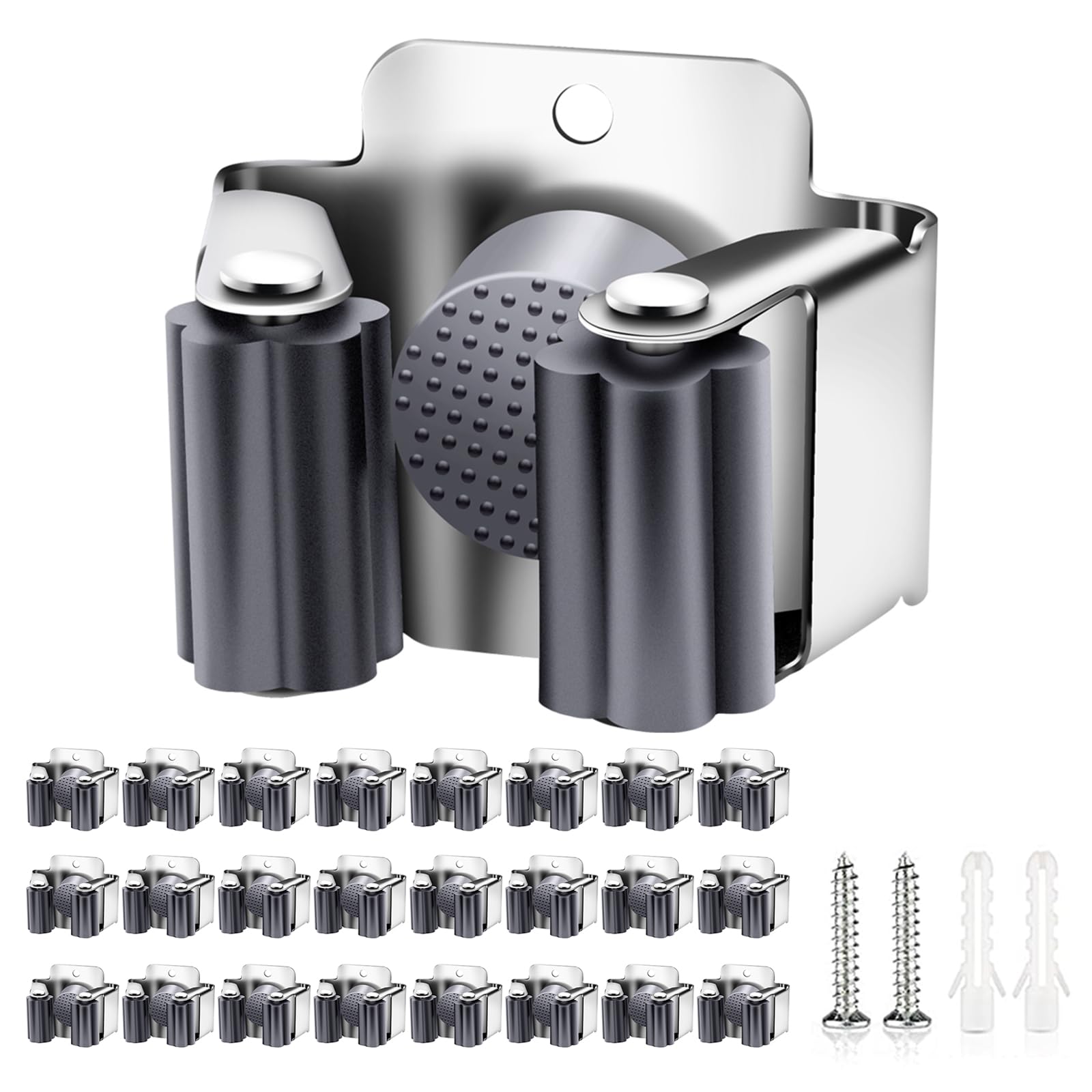 25 Pack Broom Holder Wall Mount