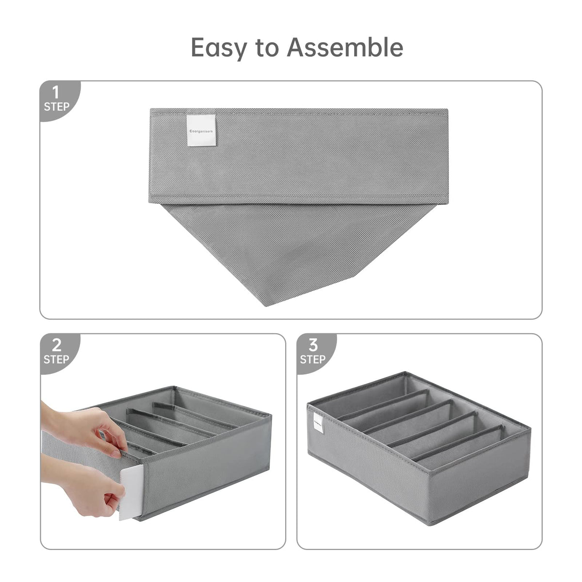 4 Packs T shirt Drawer Organizers for Clothing (4 Count)