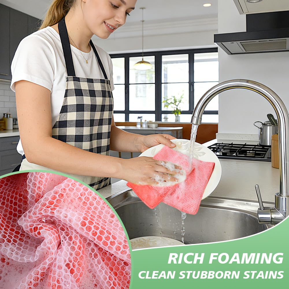 Dish Cloth for Washing Dishes Kitchen Washcloth Cleaning Cloth (10 Count)