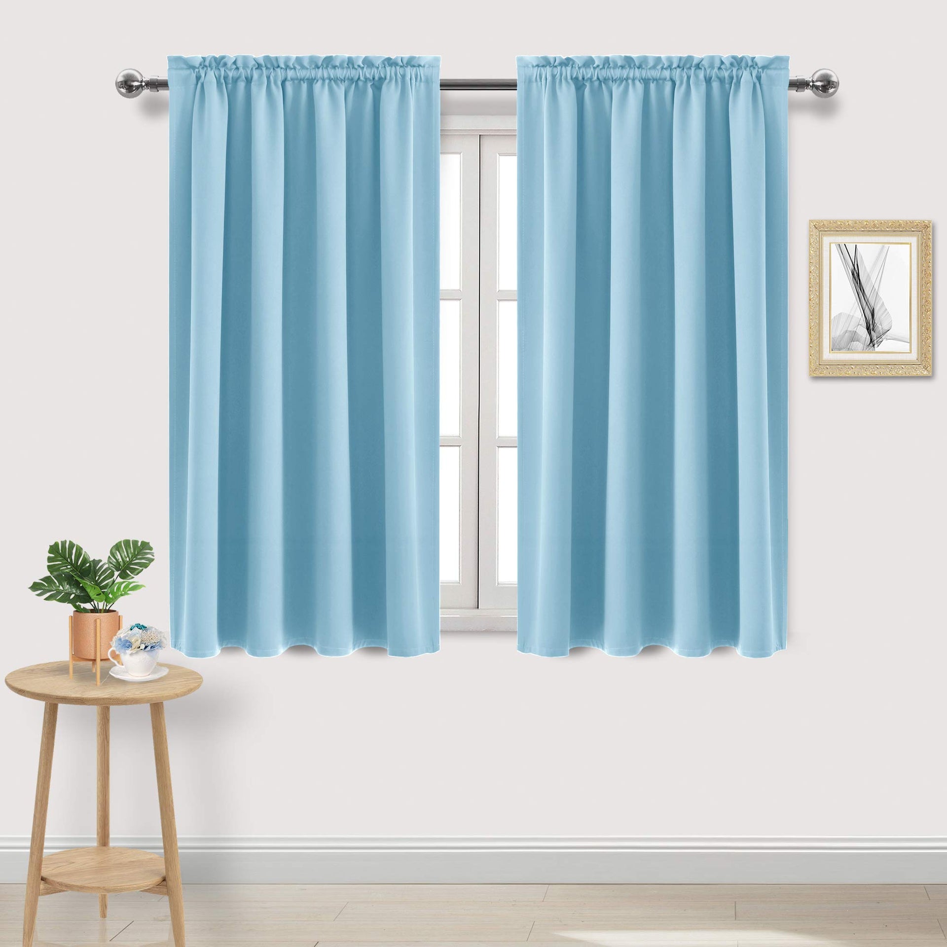 Blackout Curtains for Bedroom Living Room 52 x 54 Inch Long 2 Panels