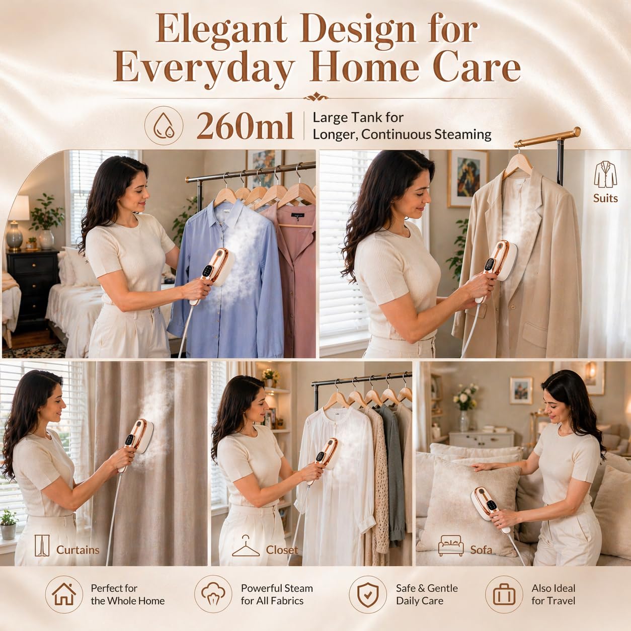Portable Handheld Garment Steamer for Clothes