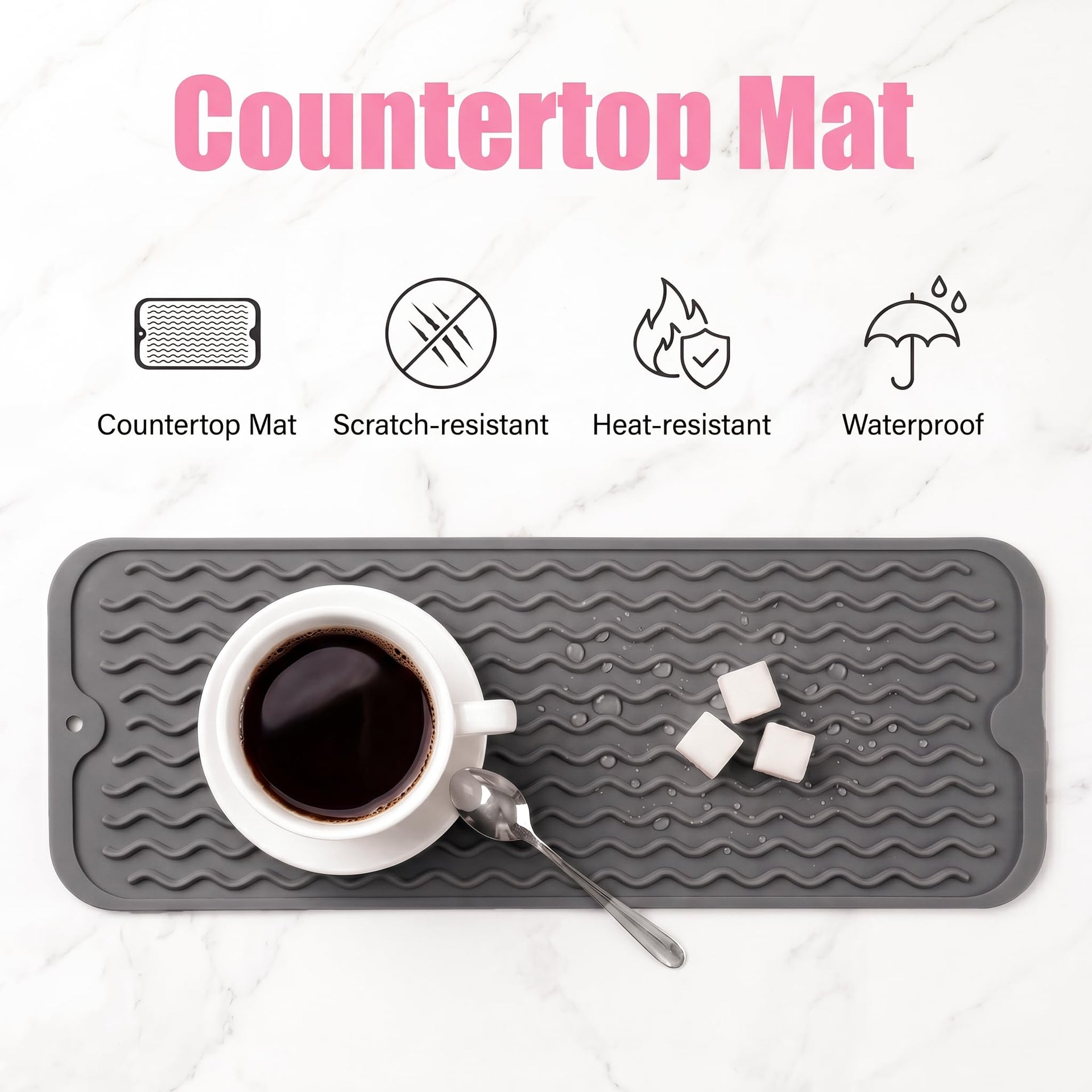 Silicone Dish Drying Mat for Multiple Usage