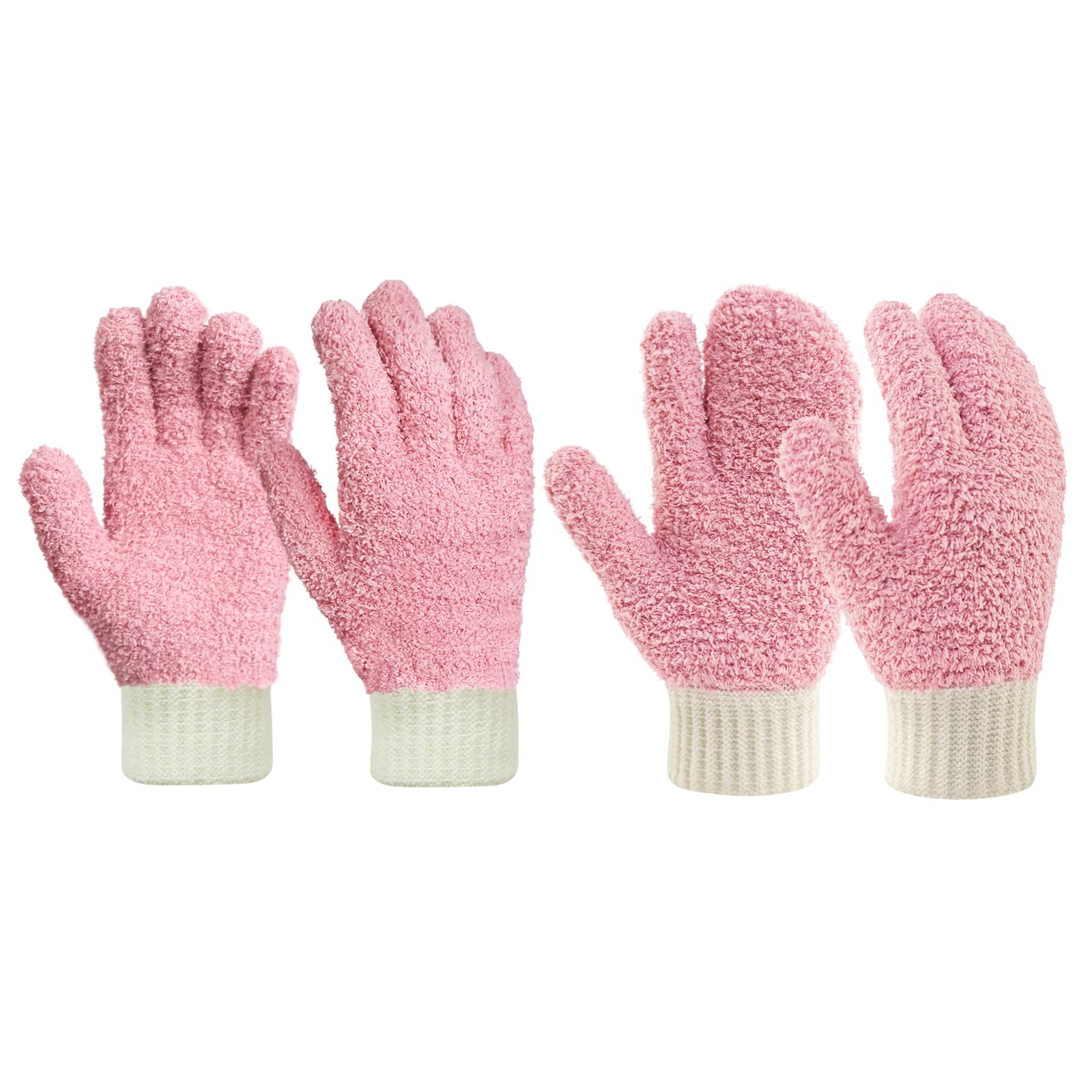Microfiber Dusting Gloves House Cleaning Glove for Blinds (4 Count)