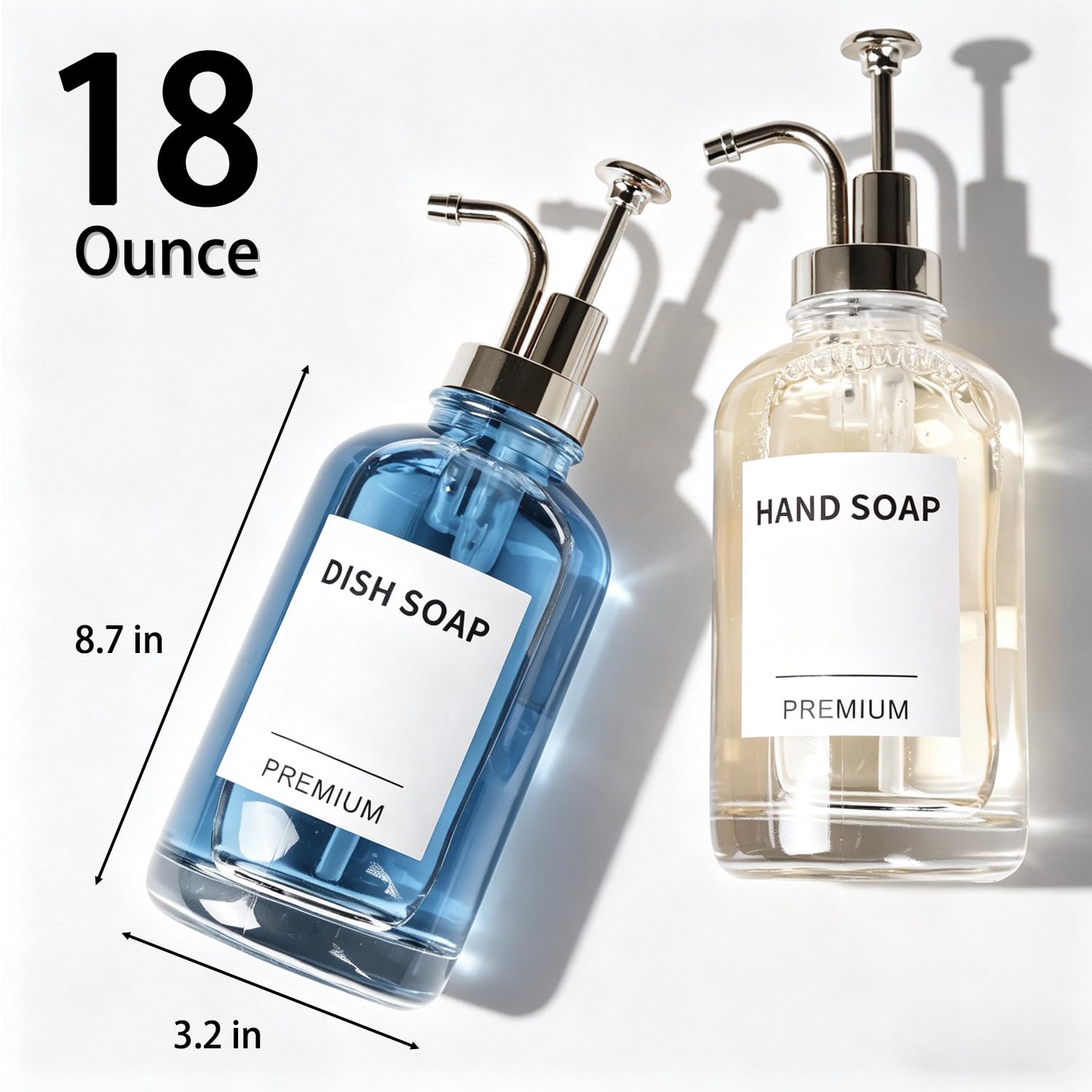 Dish Soap Dispenser for Kitchen (2 Count)