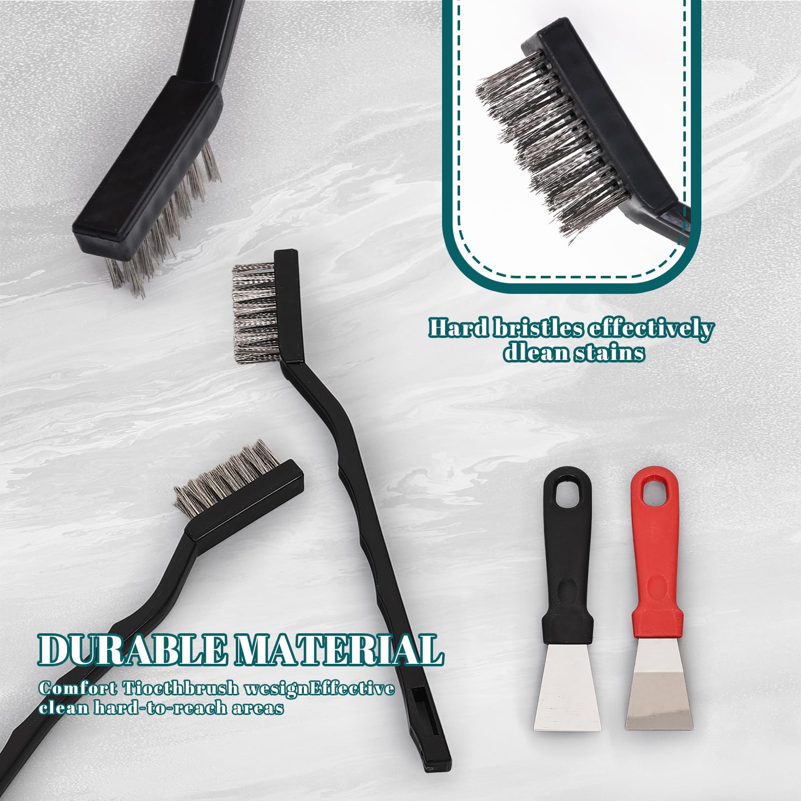 48 Pcs Mini Stainless Steel Wire Brush Set