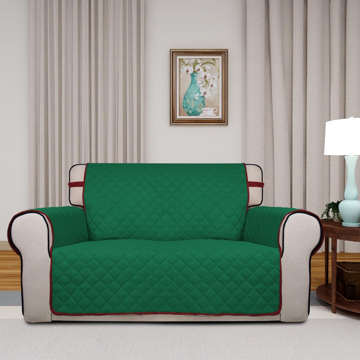 Reversible Quilted Couch Covers for Dogs Loveseat Sofa Cover 46.5”