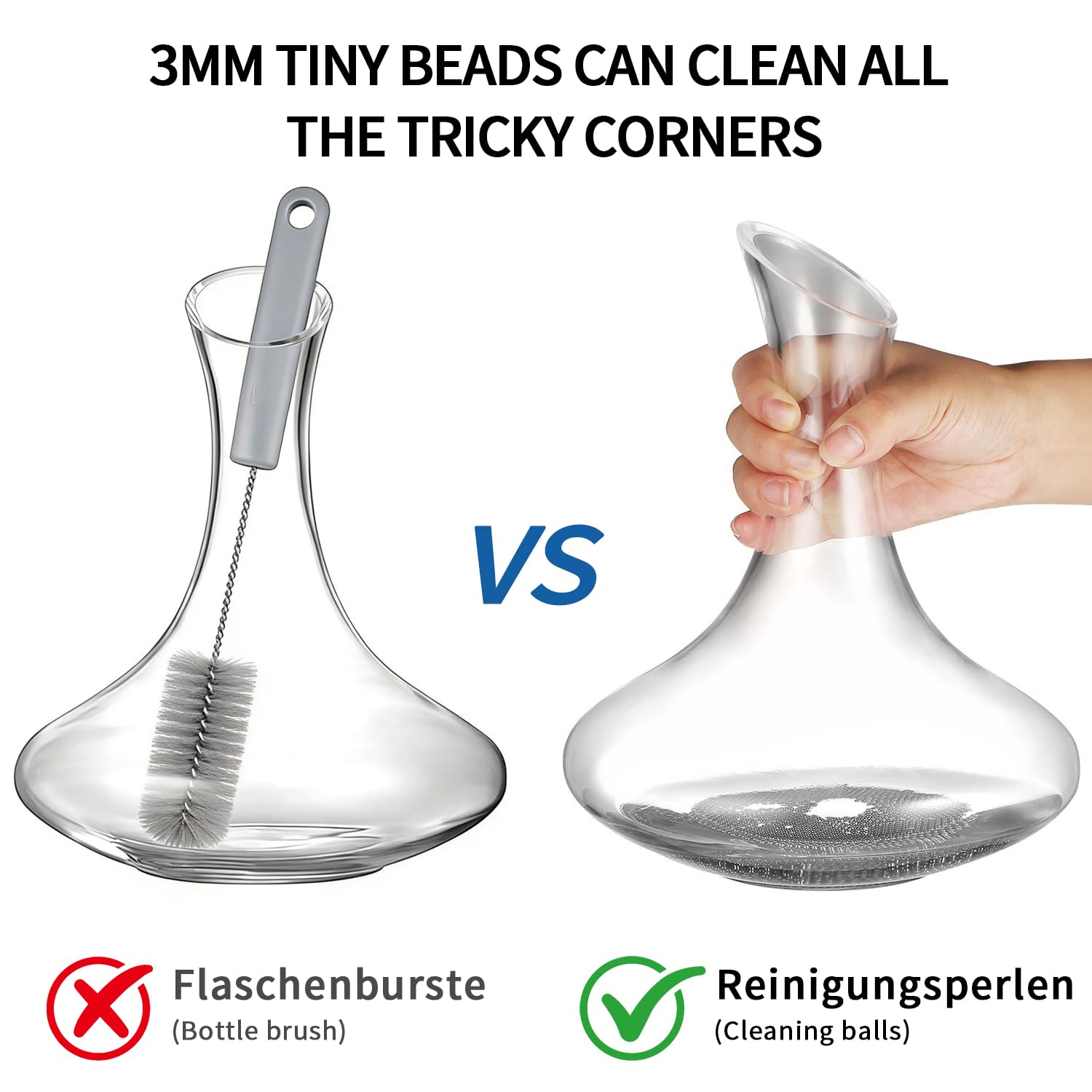 1500 PCS Metal Cleaning Beads Reusable Decanter Beads for Glass Bottles (1500 Count)