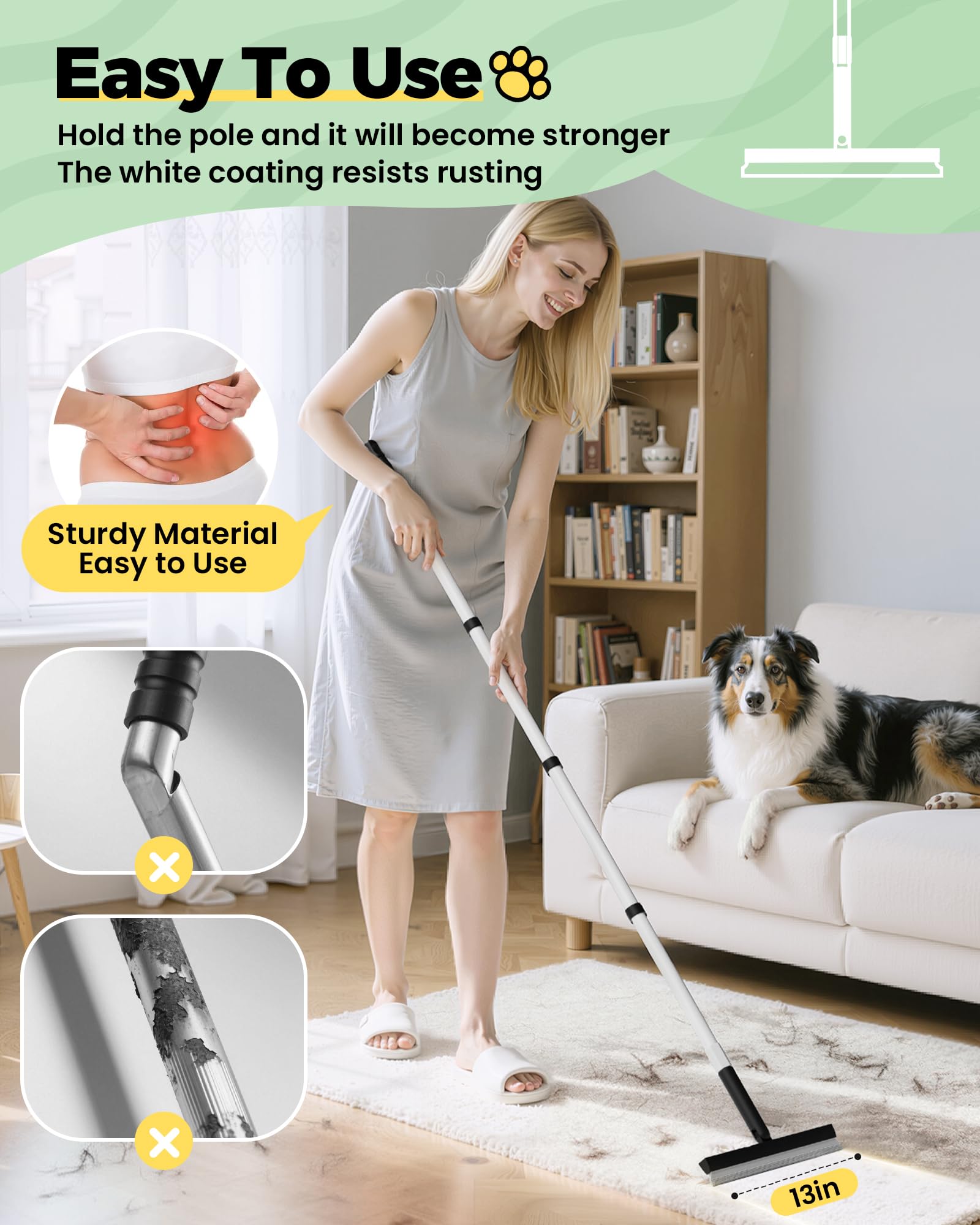 Carpet Rake for Pet Hair Removal Tool