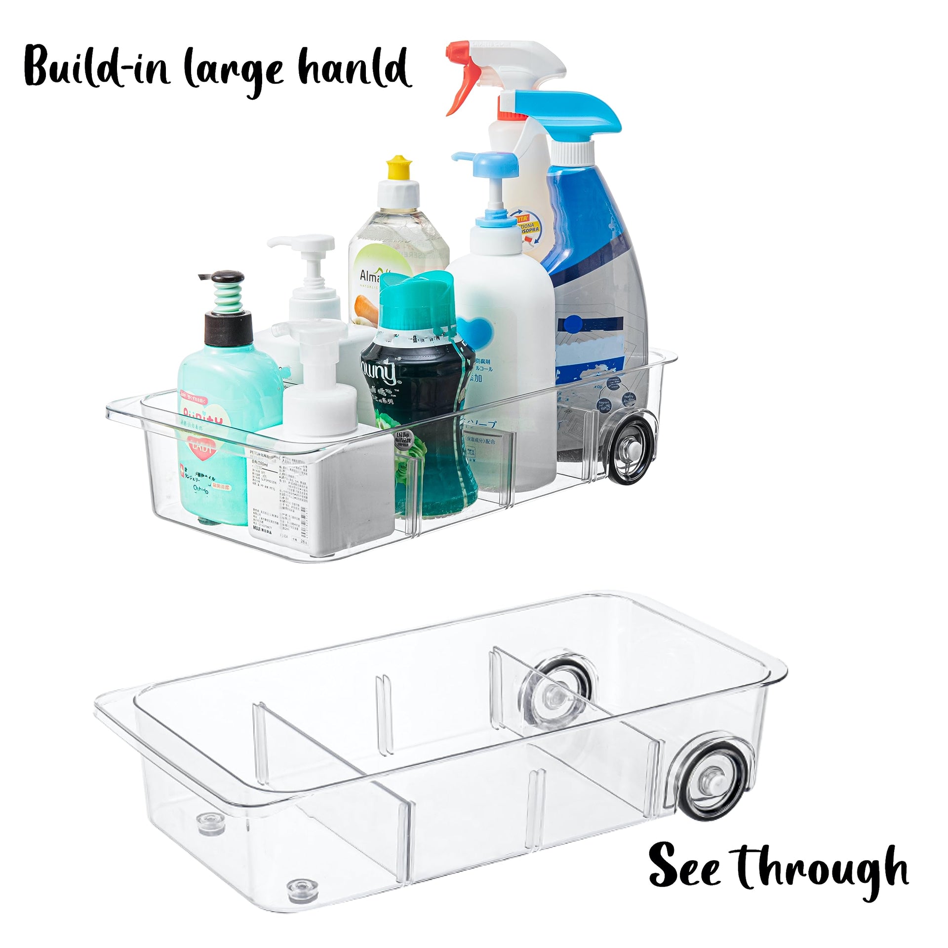 Fridge Organizer and Storage Drawer Rolling Refrigerator Bins (3 Count)