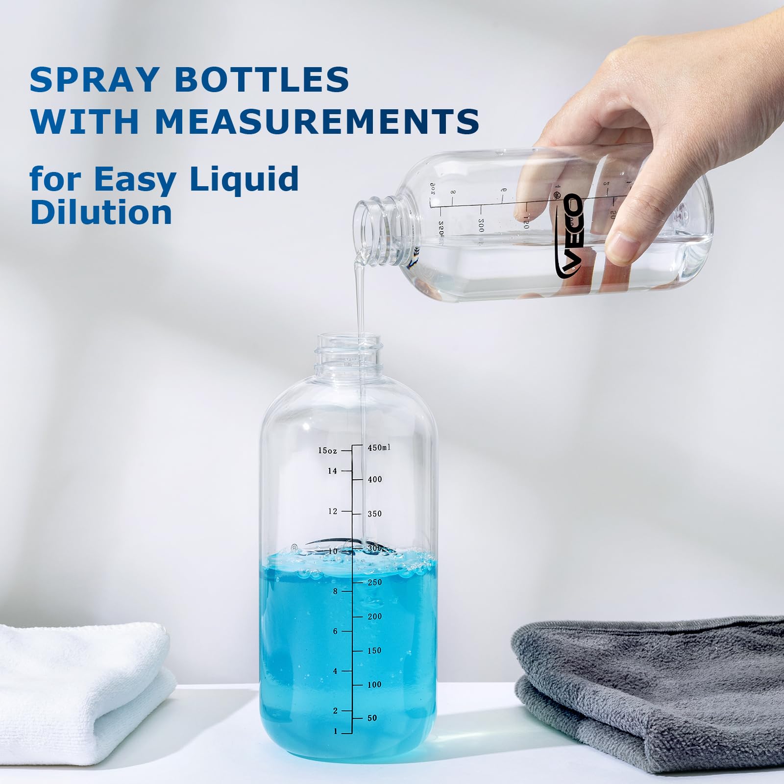 15oz Graduated Spray Bottles (4 Count)
