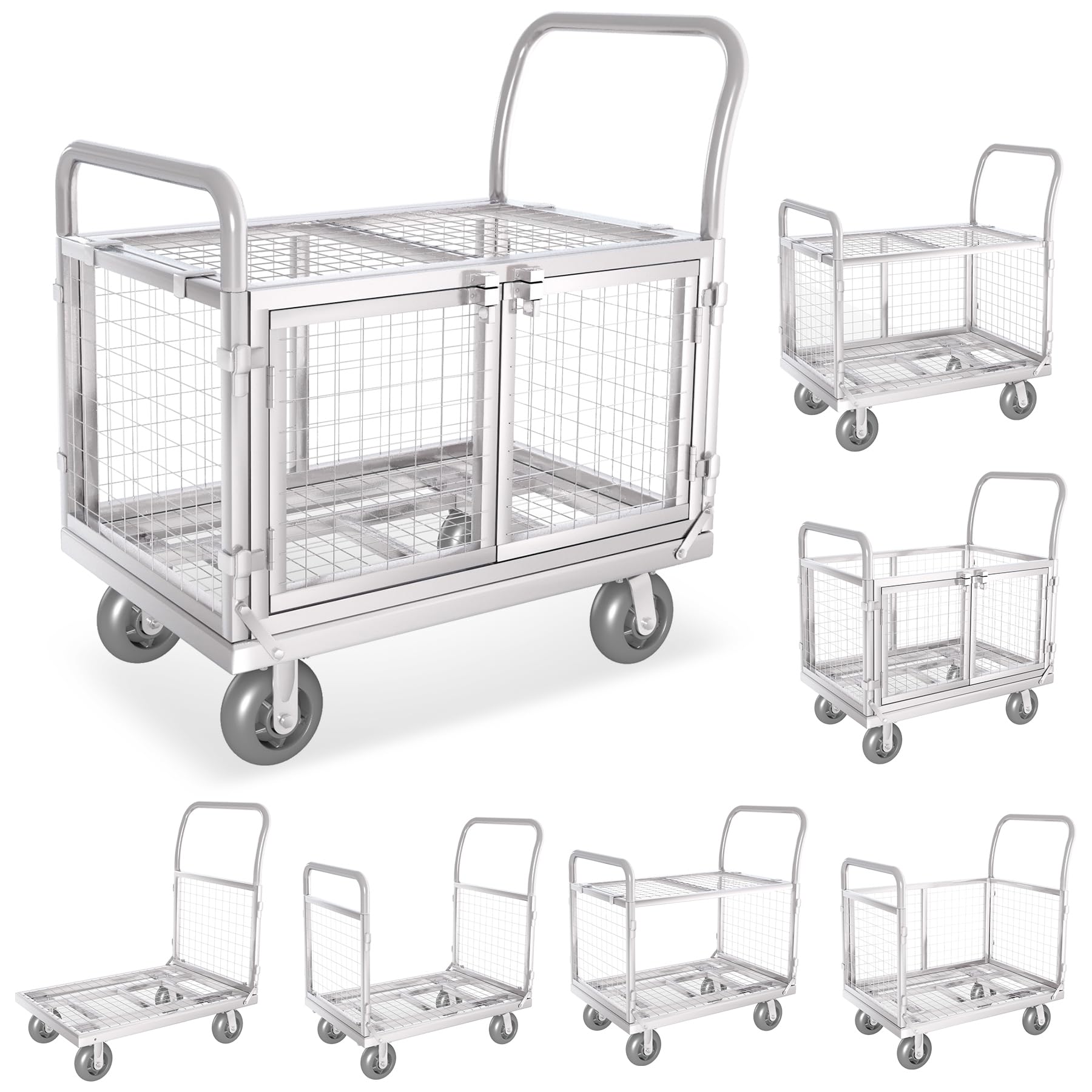 Platform Truck Cart with Cage 2