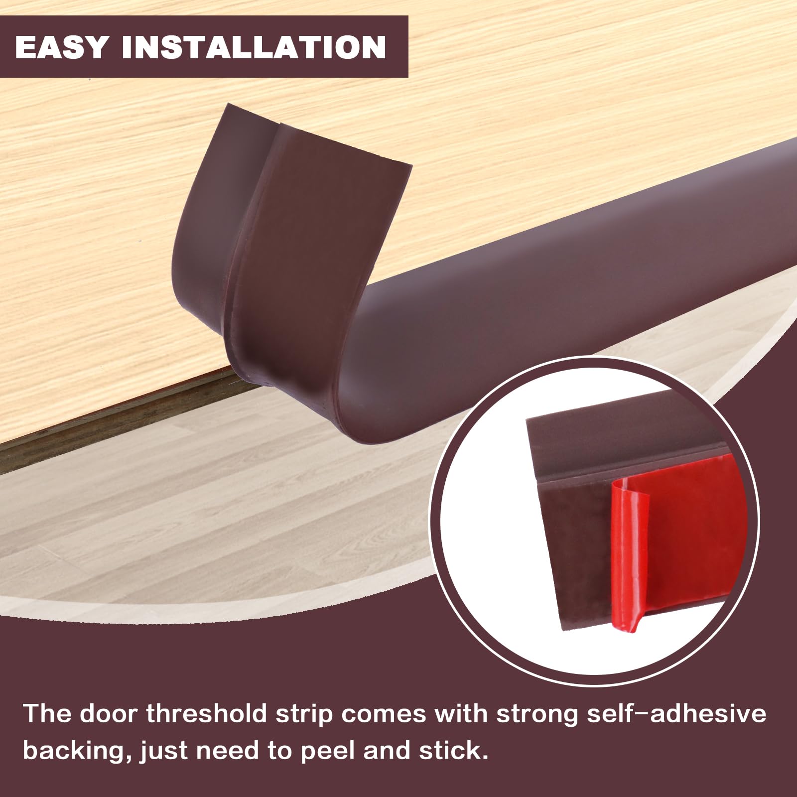 Vinyl Floor Transition Strip Self Adhesive Door Threshold Strip