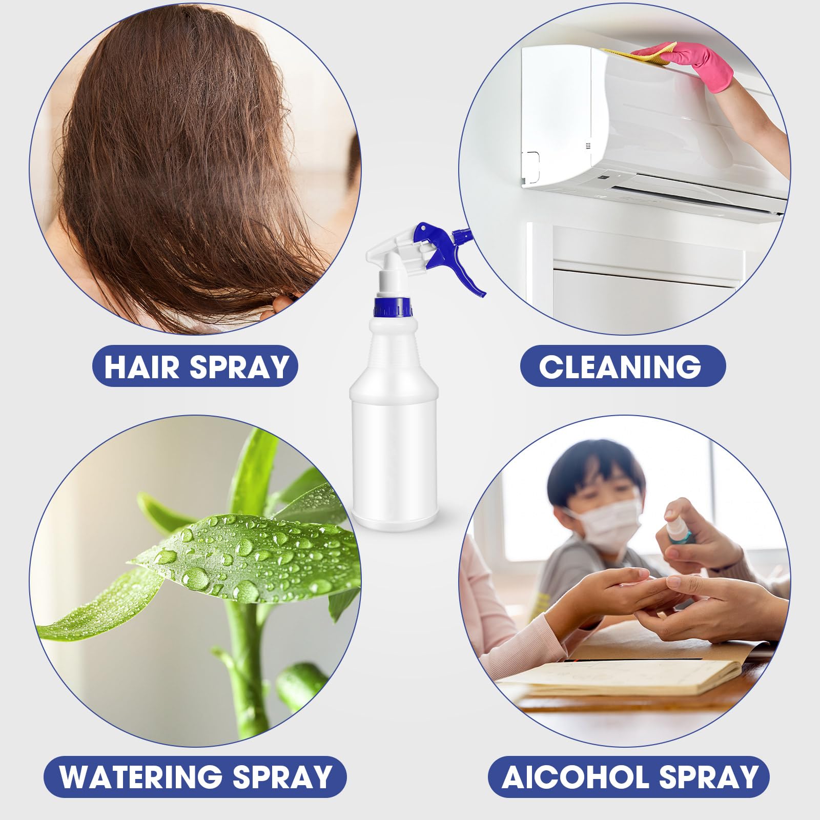12 Pcs 16 Oz Plastic Spray Bottles