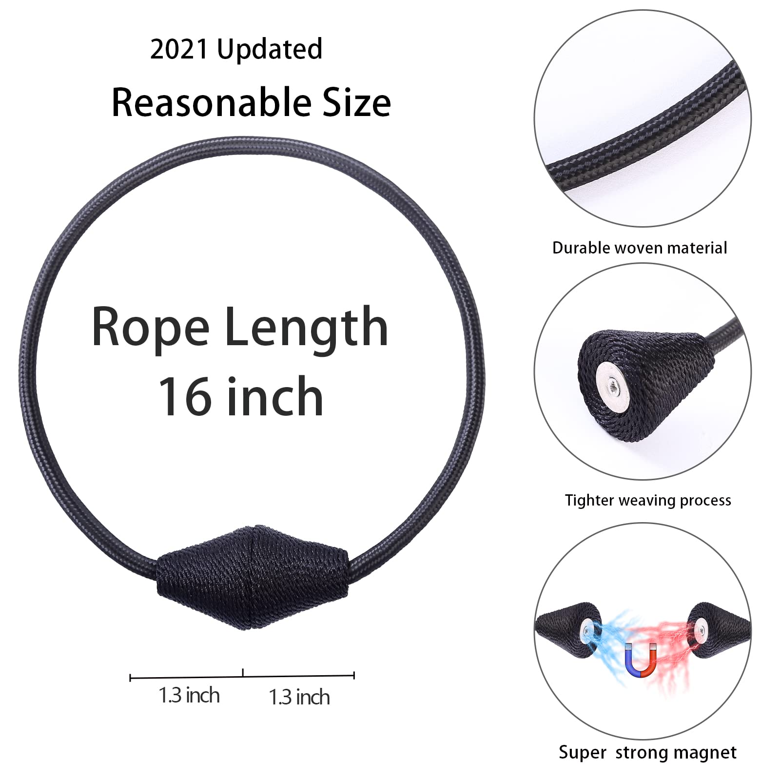 2 PCS Magnetic Curtain Tiebacks