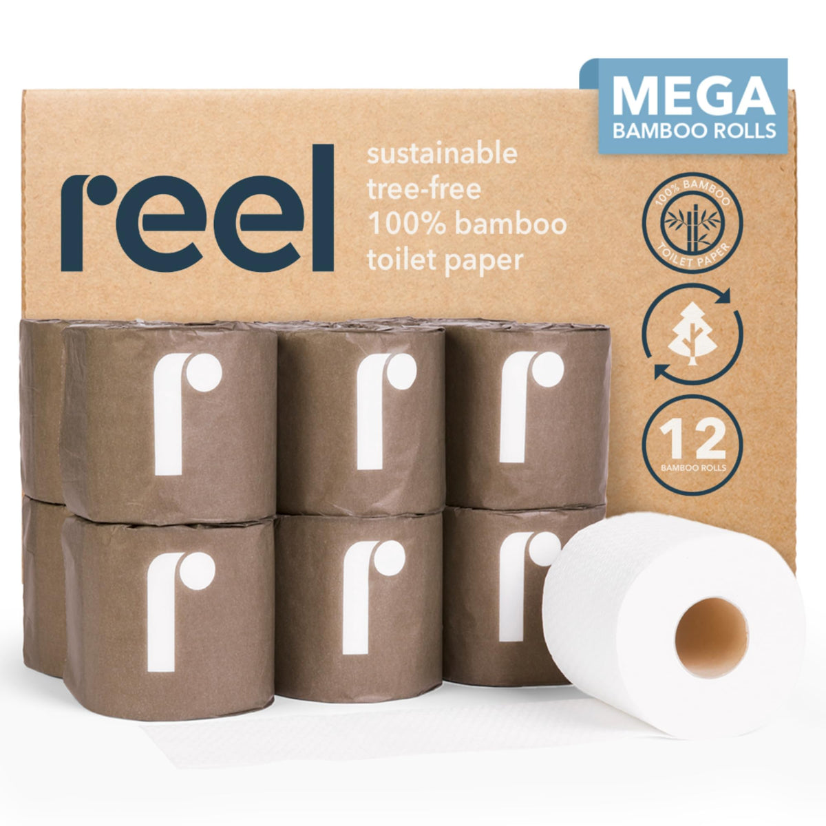 Premium 3 Ply Bamboo Toilet Paper (12 Piece)