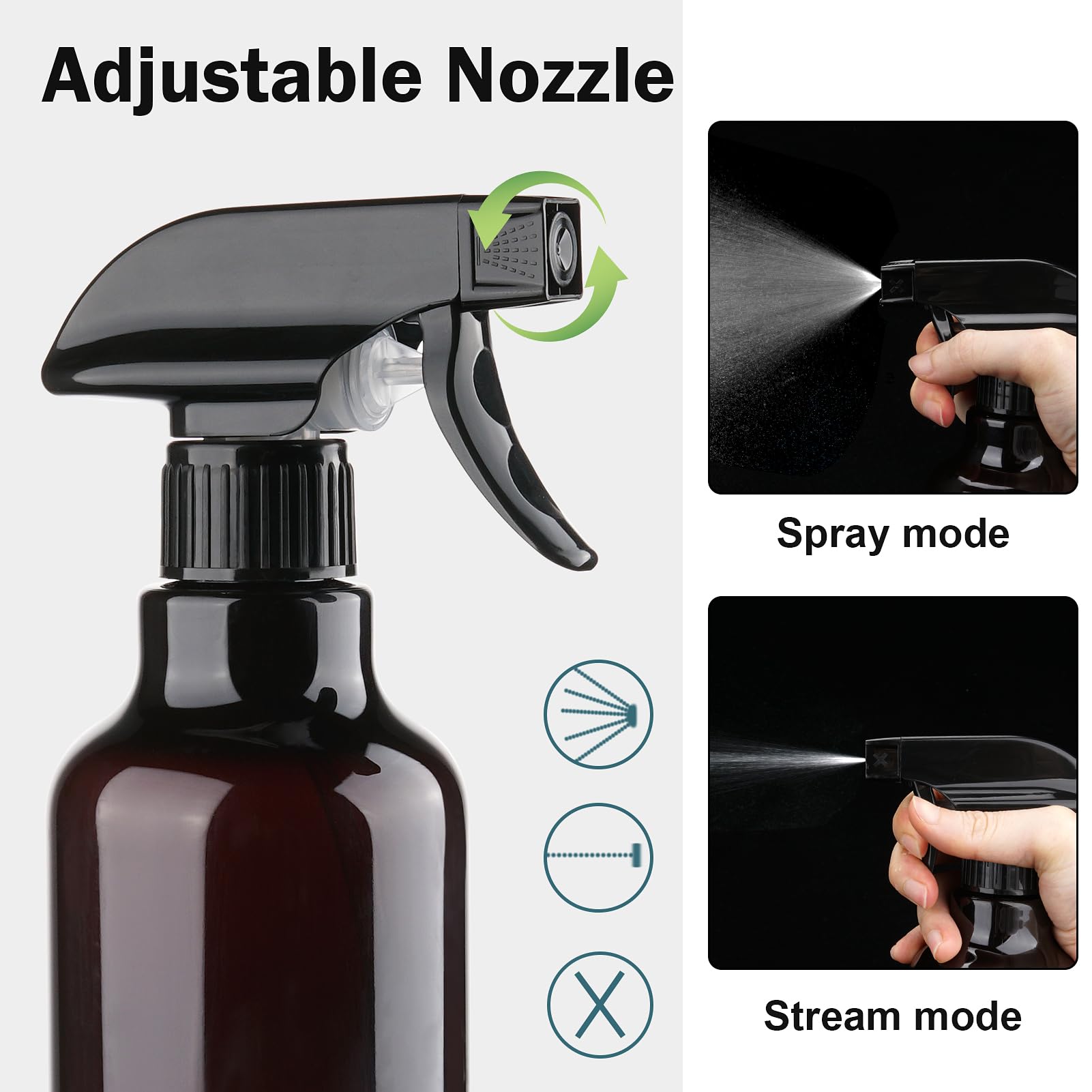 Plastic Spray Bottles 16.9oz (2 Count)
