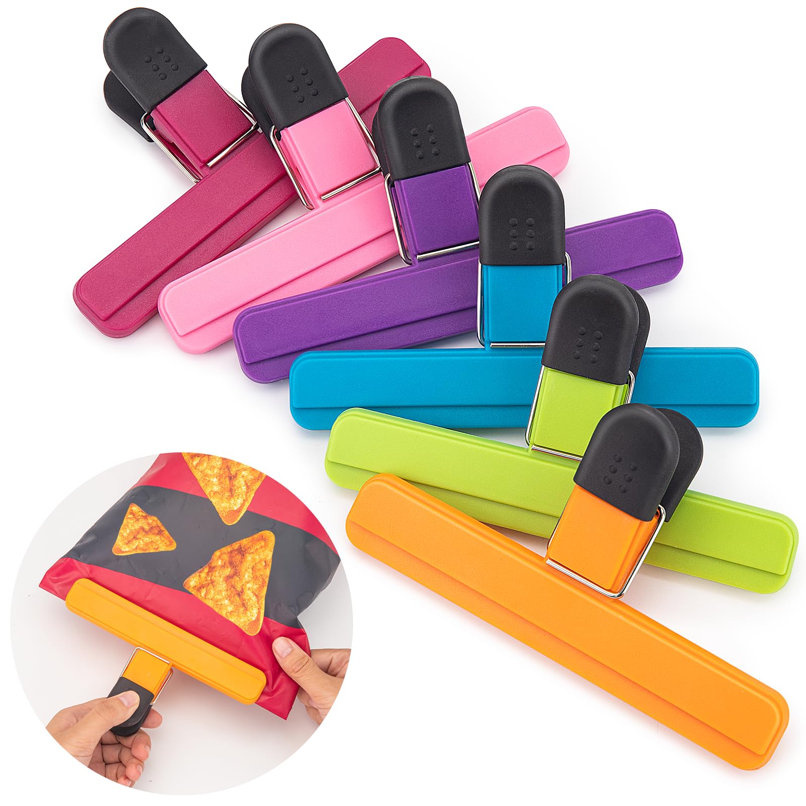6 Pack Large Chip Bag Clips (6 Count)